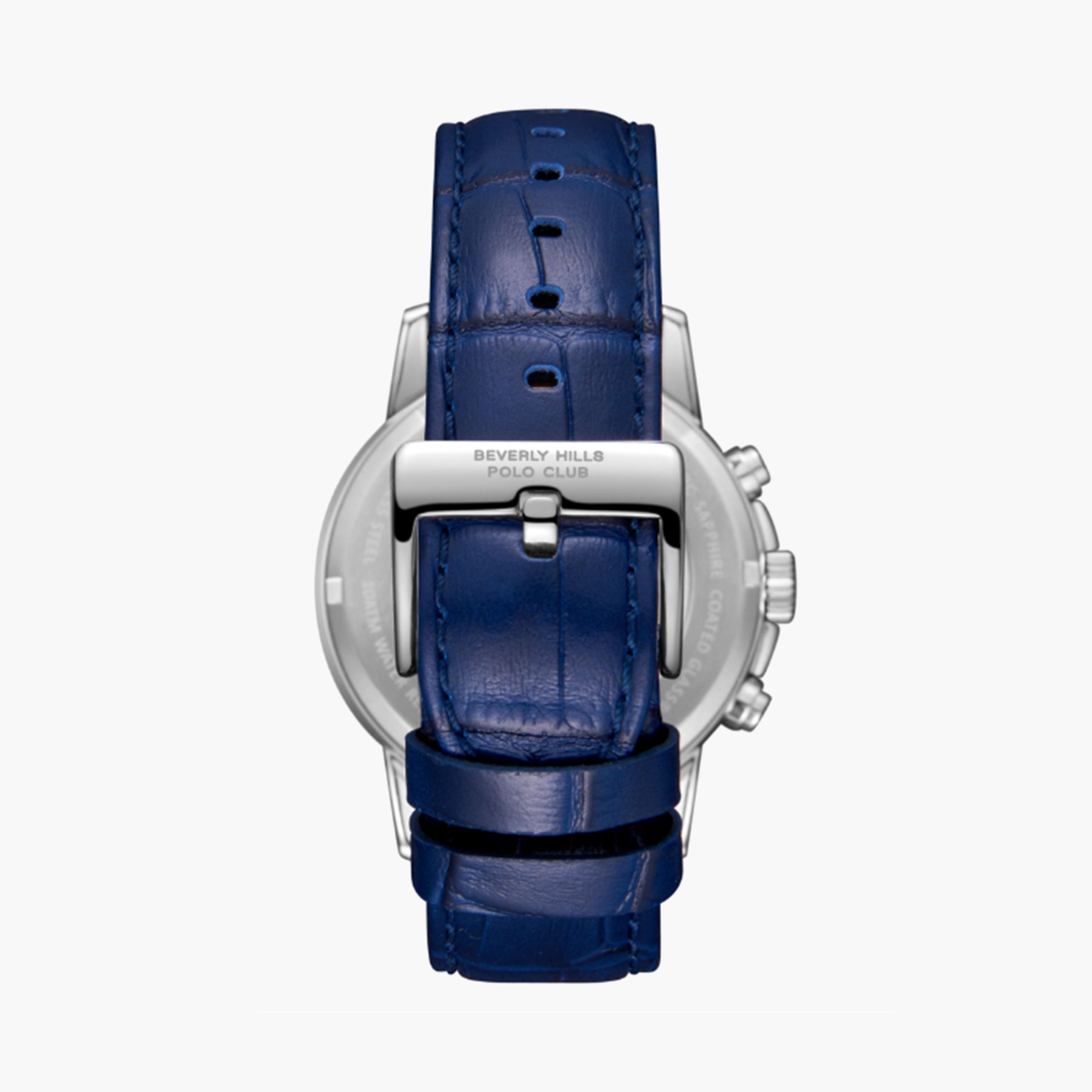 بيفرلي هيلز كلوب- ساعة كرونوغراف بسوار جلدي أزرق للرجال مقاس 44 مم | BP3646X.399-men-watchesandjewellery-watches-image-4