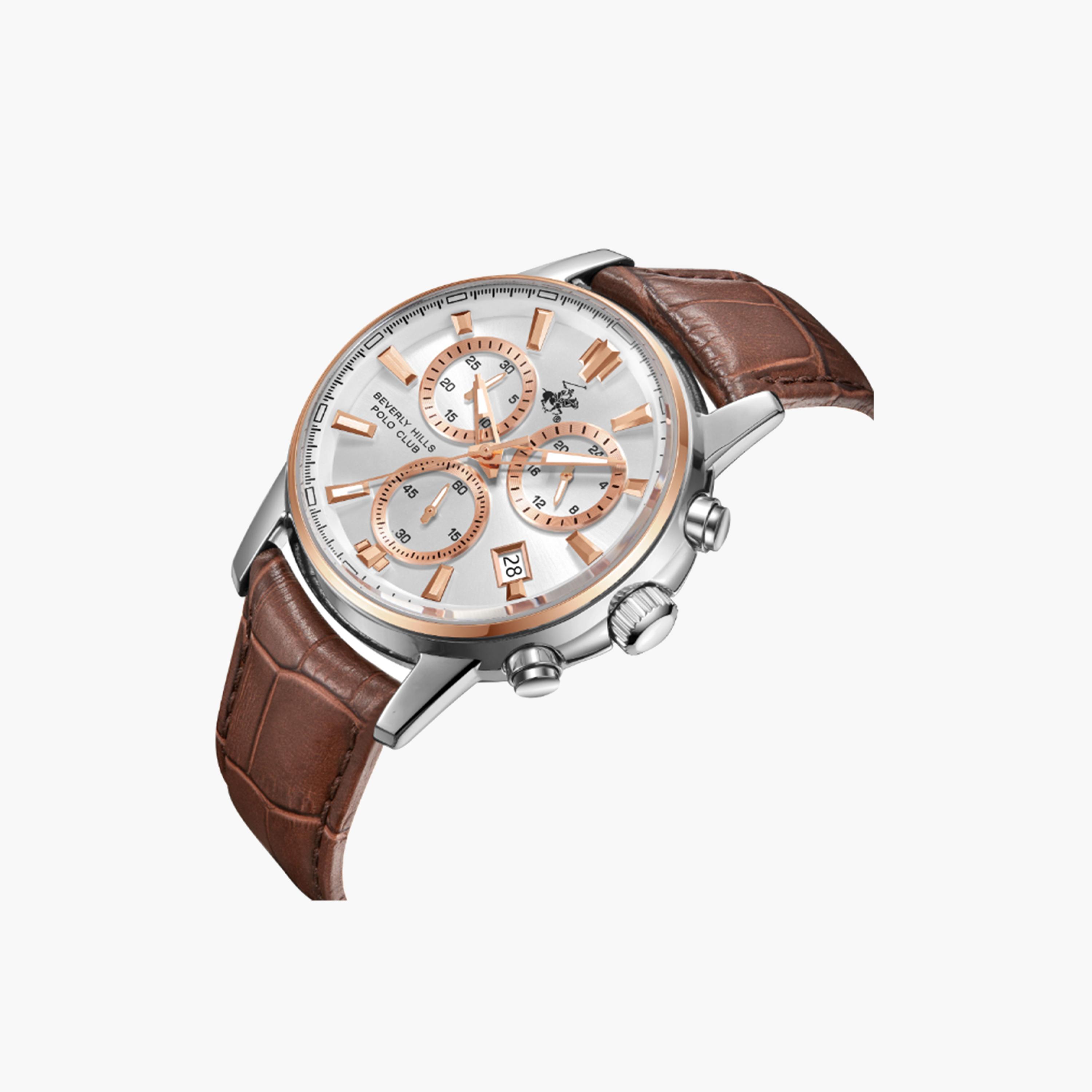 بيفرلي هيلز كلوب- ساعة كرونوغراف بسوار جلدي بني للرجال مقاس 44 مم | BP3646X.334-men-watchesandjewellery-watches-image-4