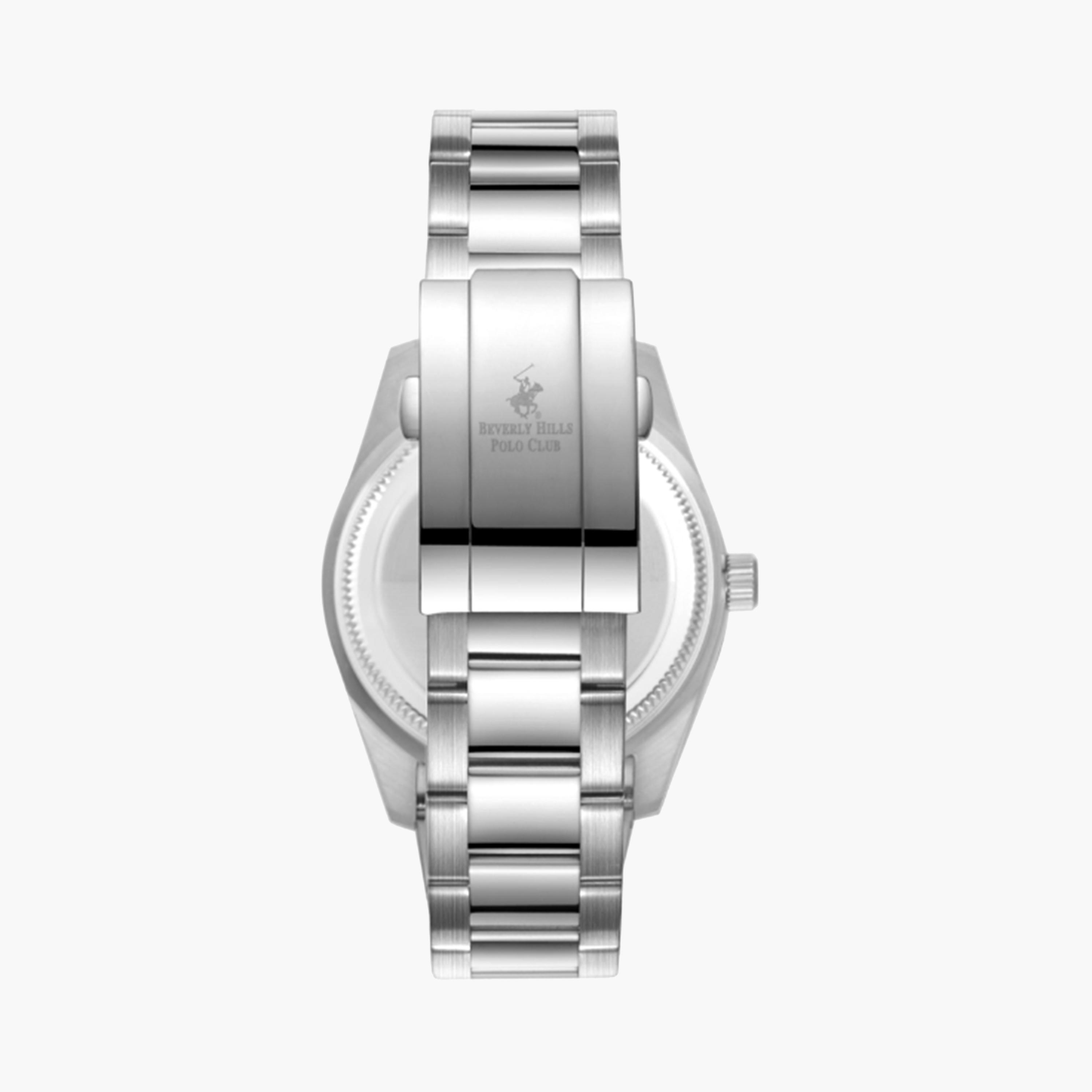 Beverly Hills Polo Club Men's 42 MM Silver Analog Metal Strap Watch | BP3652X.370-men-watchesandjewellery-watches-image-2