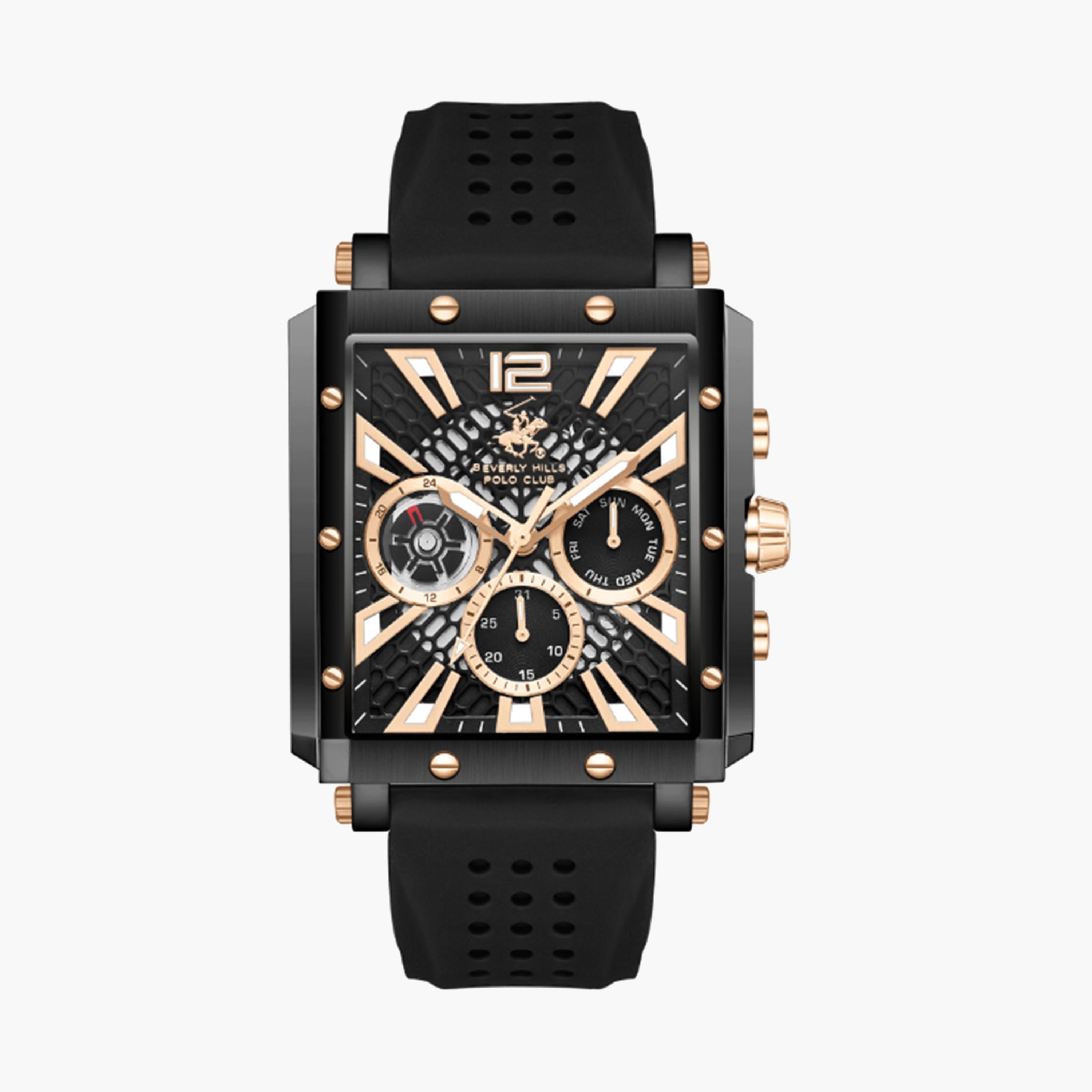 بيفرلي هيلز كلوب- ساعة كرونوغراف بسوار سيليكون أسود للرجال مقاس 42 مم | BP3661X.651-men-watchesandjewellery-watches-image-1