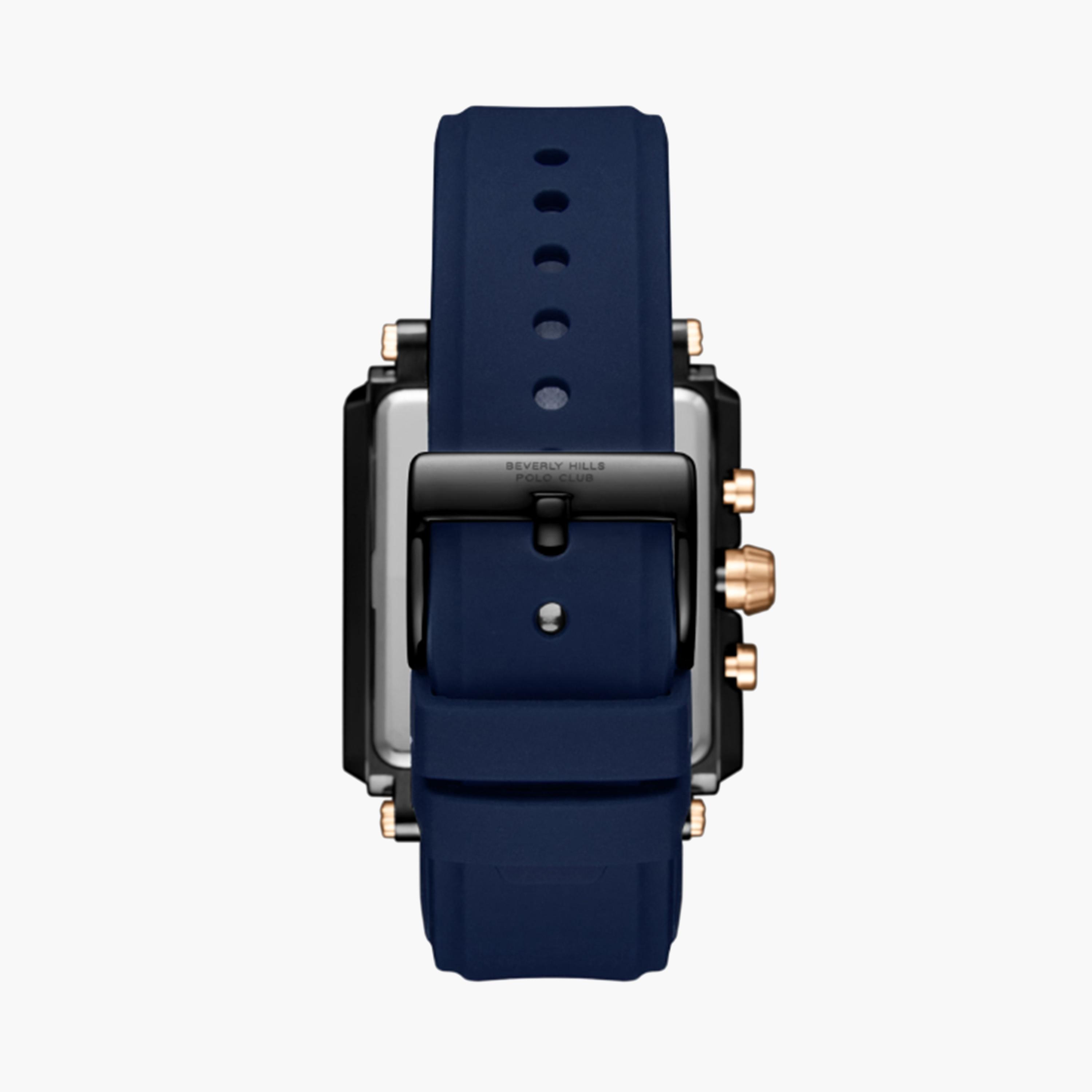 Beverly Hills Polo Club Men's 42 MM Blue Chronograph Silicone Strap Watch | BP3661X.699-men-watchesandjewellery-watches-image-2