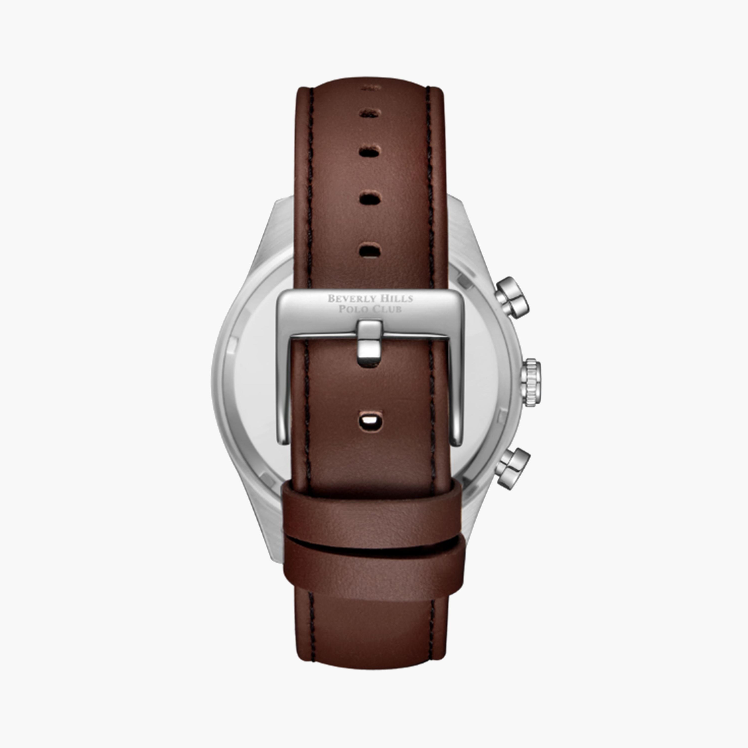 بيفرلي هيلز كلوب- ساعة كرونوغراف بسوار جلدي بني للرجال مقاس 45 مم | BP3659X.342-men-watchesandjewellery-watches-image-2