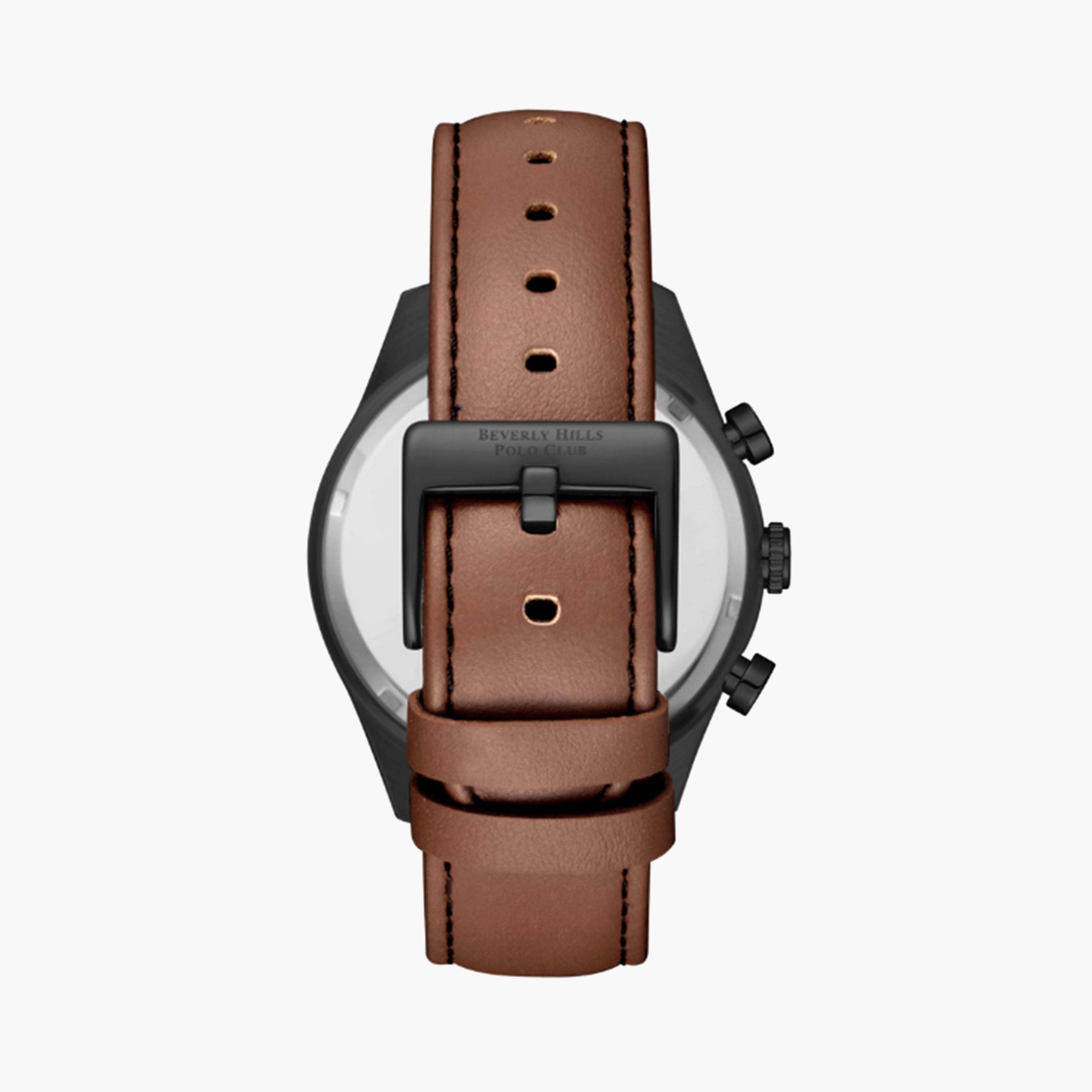 بيفرلي هيلز كلوب- ساعة كرونوغراف بسوار جلدي بني للرجال مقاس 45 مم | BP3659X.692-men-watchesandjewellery-watches-image-2