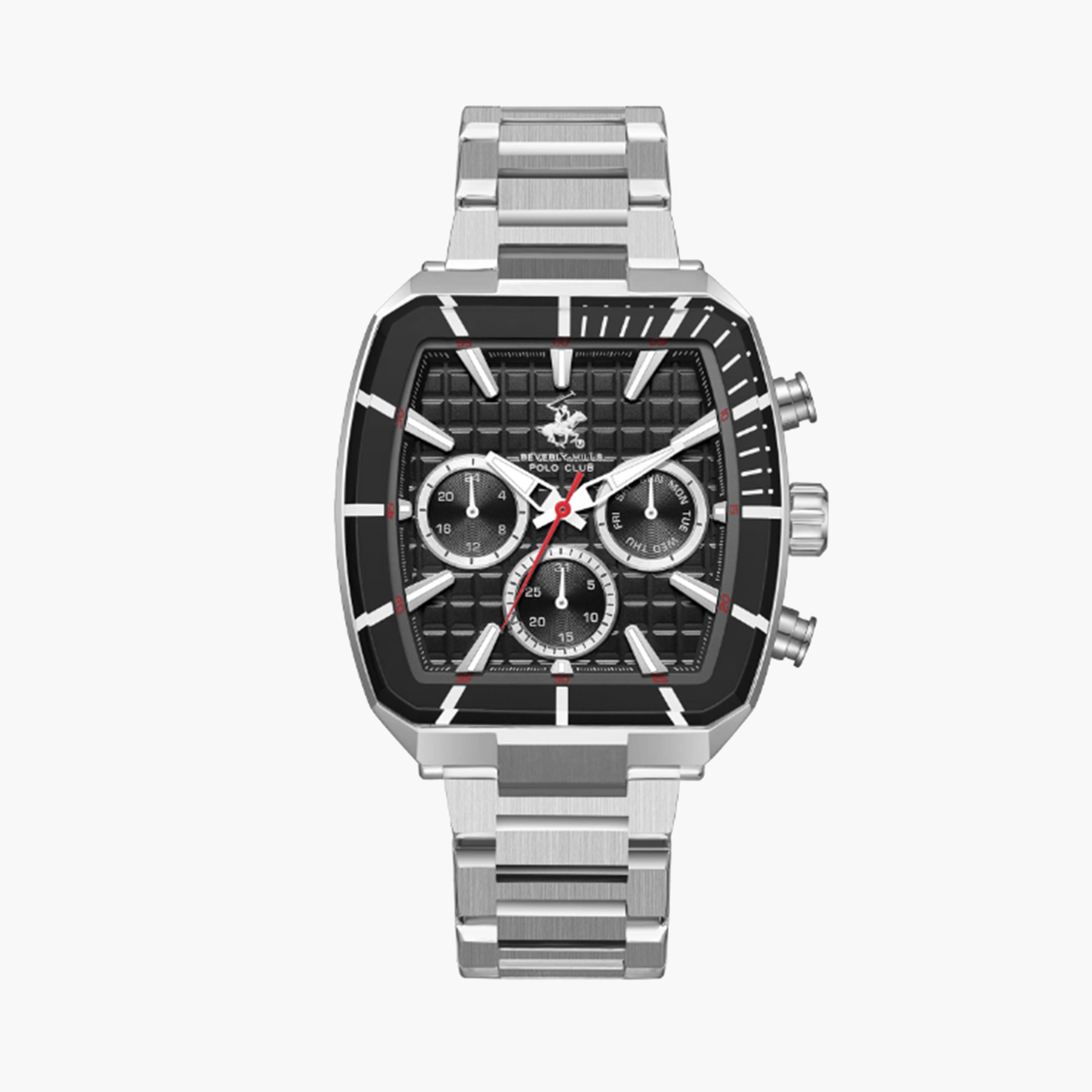 بيفرلي هيلز كلوب- ساعة كرونوغراف بسوار معدني فضي للرجال مقاس 43 مم | BP3658X.350-men-watchesandjewellery-watches-image-1