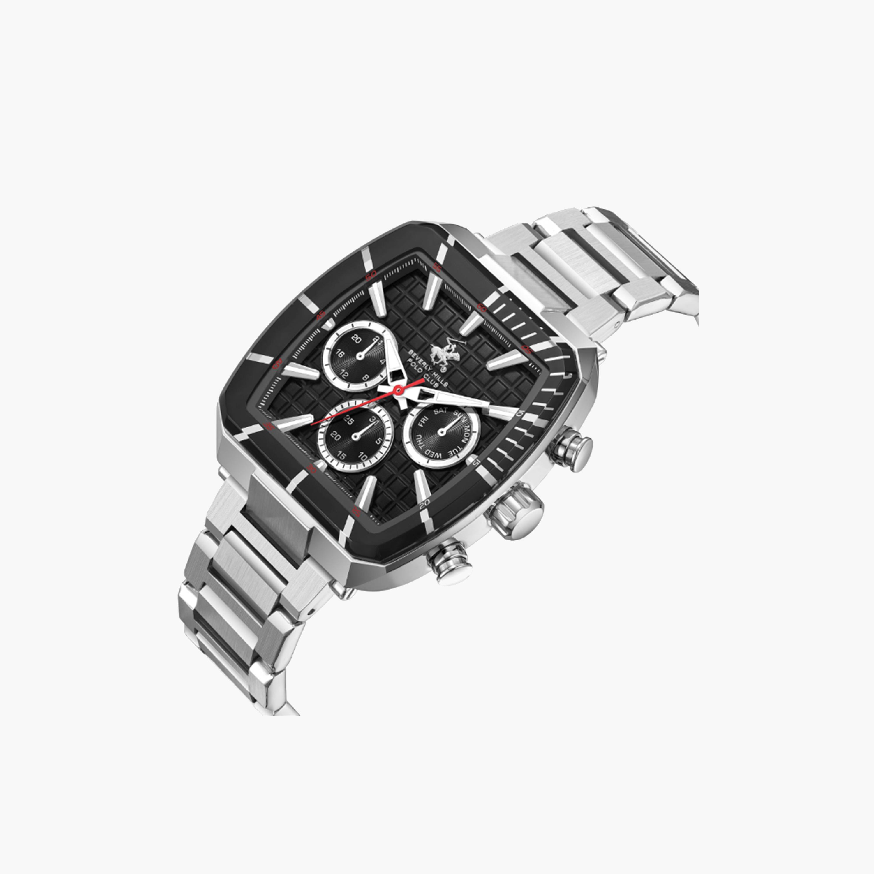 بيفرلي هيلز كلوب- ساعة كرونوغراف بسوار معدني فضي للرجال مقاس 43 مم | BP3658X.350-men-watchesandjewellery-watches-image-4