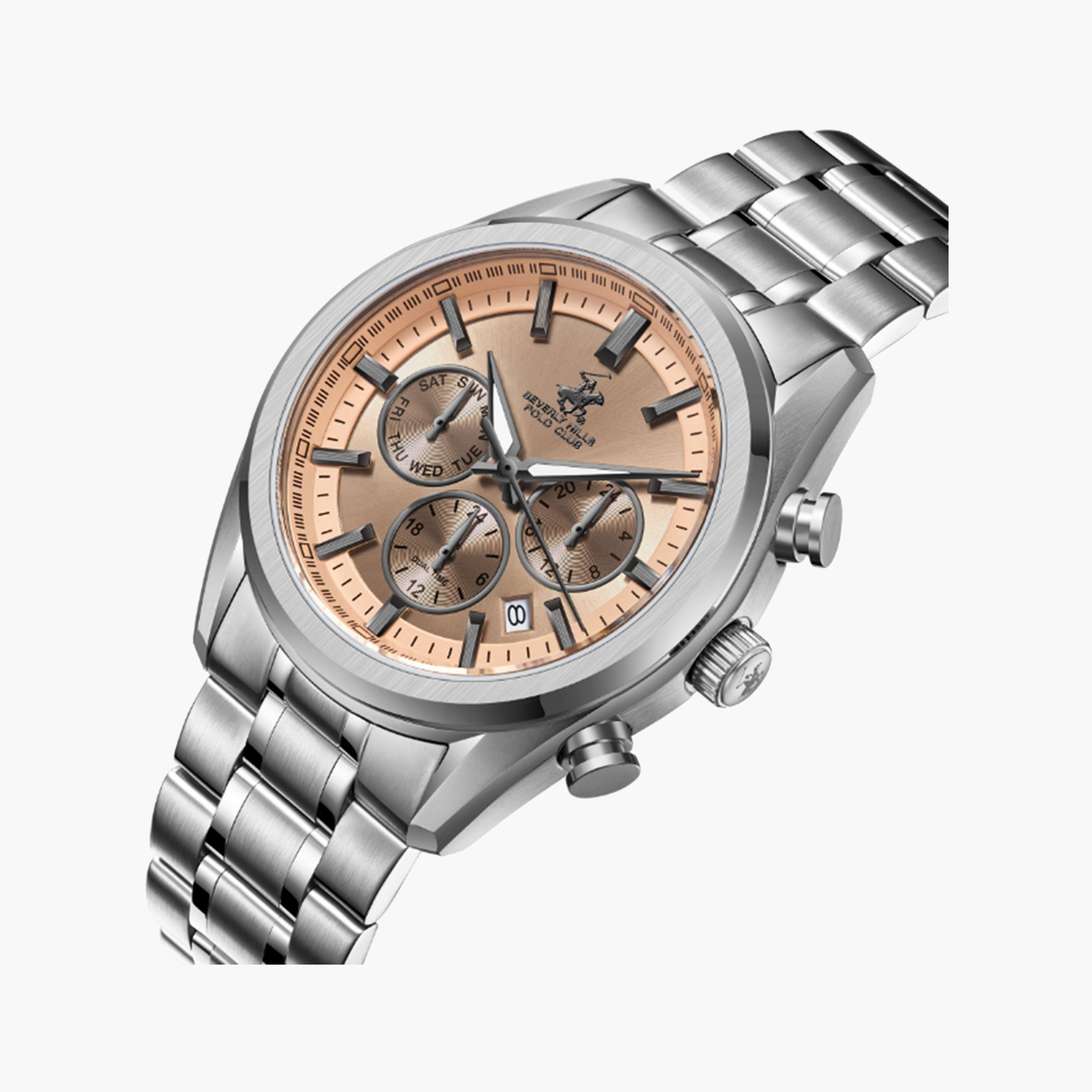 بيفرلي هيلز بولو كلوب- ساعة للرجال 42 ملم كرونوغراف فضية بحزام معدني | BP3698X.340-men-watchesandjewellery-watches-image-2