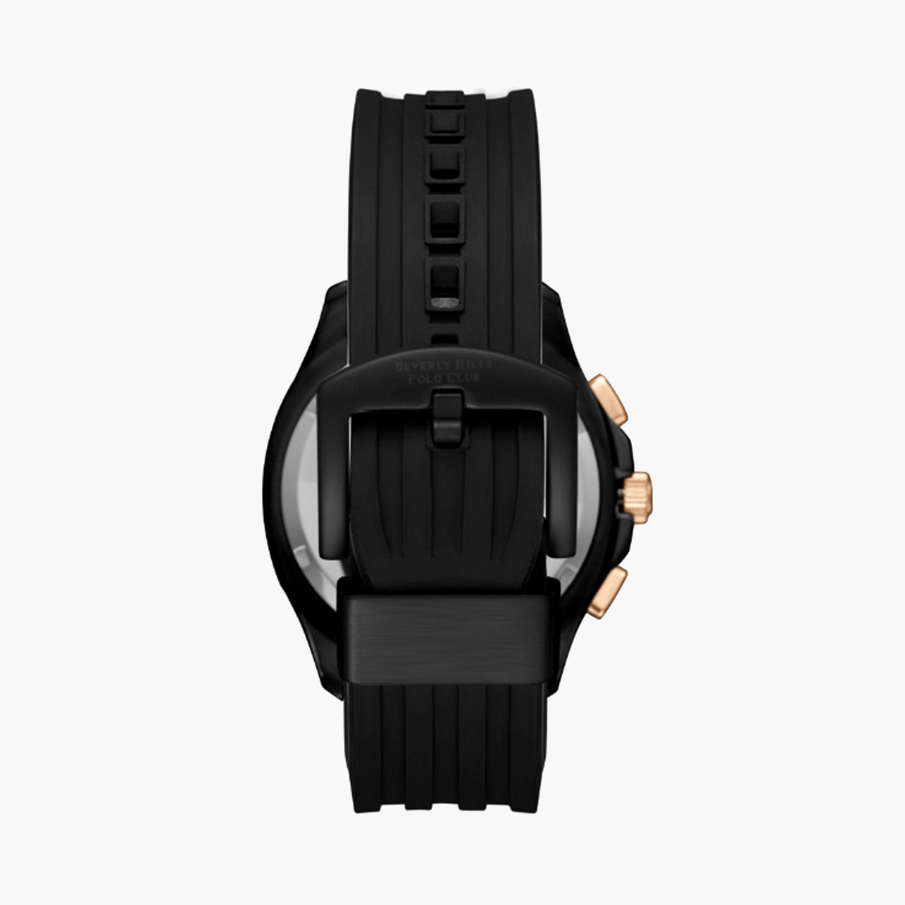 Beverly Hills Polo Club Men's 42 MM Black Chronograph Silicone Strap Watch | BP3211X.651-men-watchesandjewellery-watches-image-2