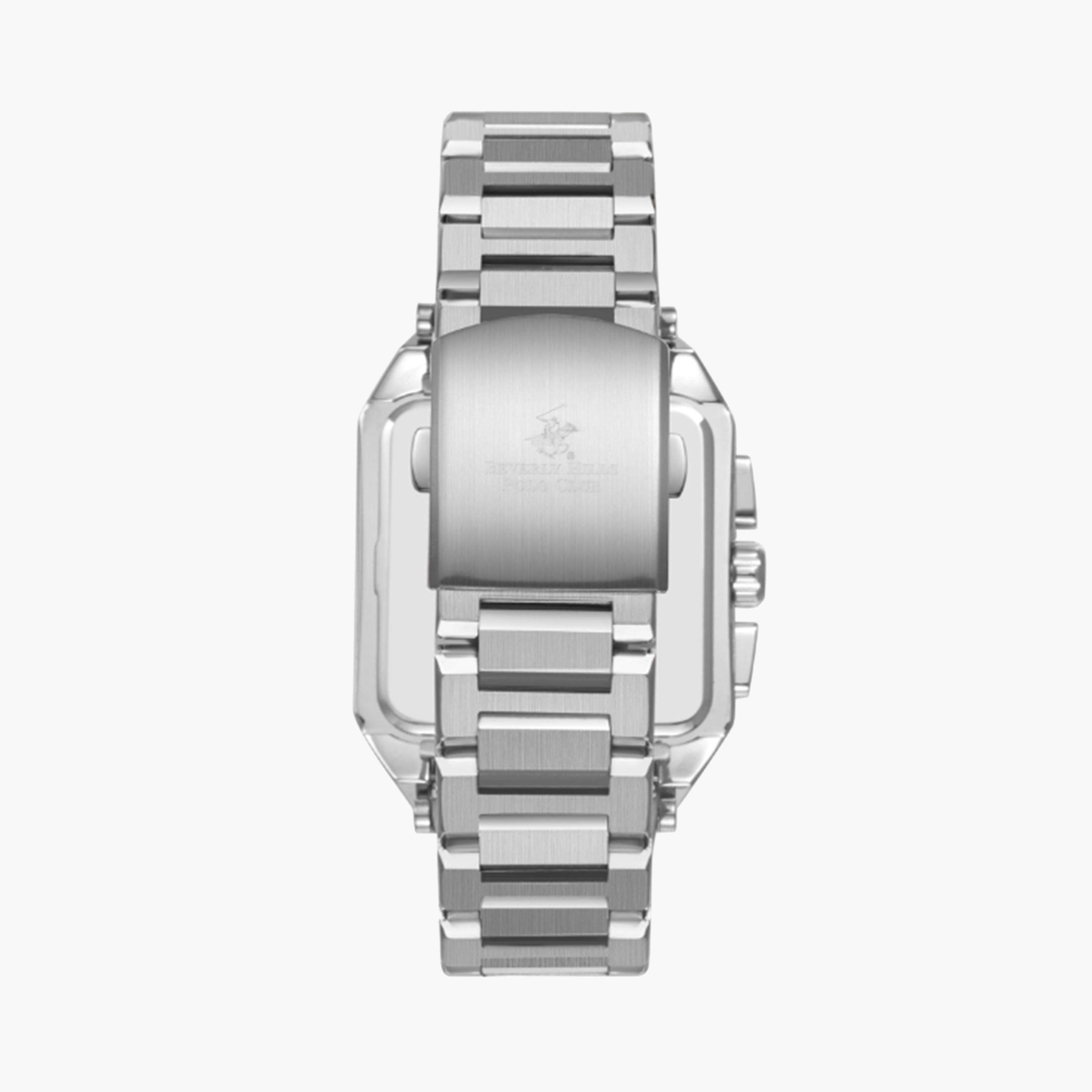 بيفرلي هيلز بولو كلوب- ساعة للرجال 41 ملم كرونوغراف فضية بحزام معدني | BP3685X.390-men-watchesandjewellery-watches-image-2