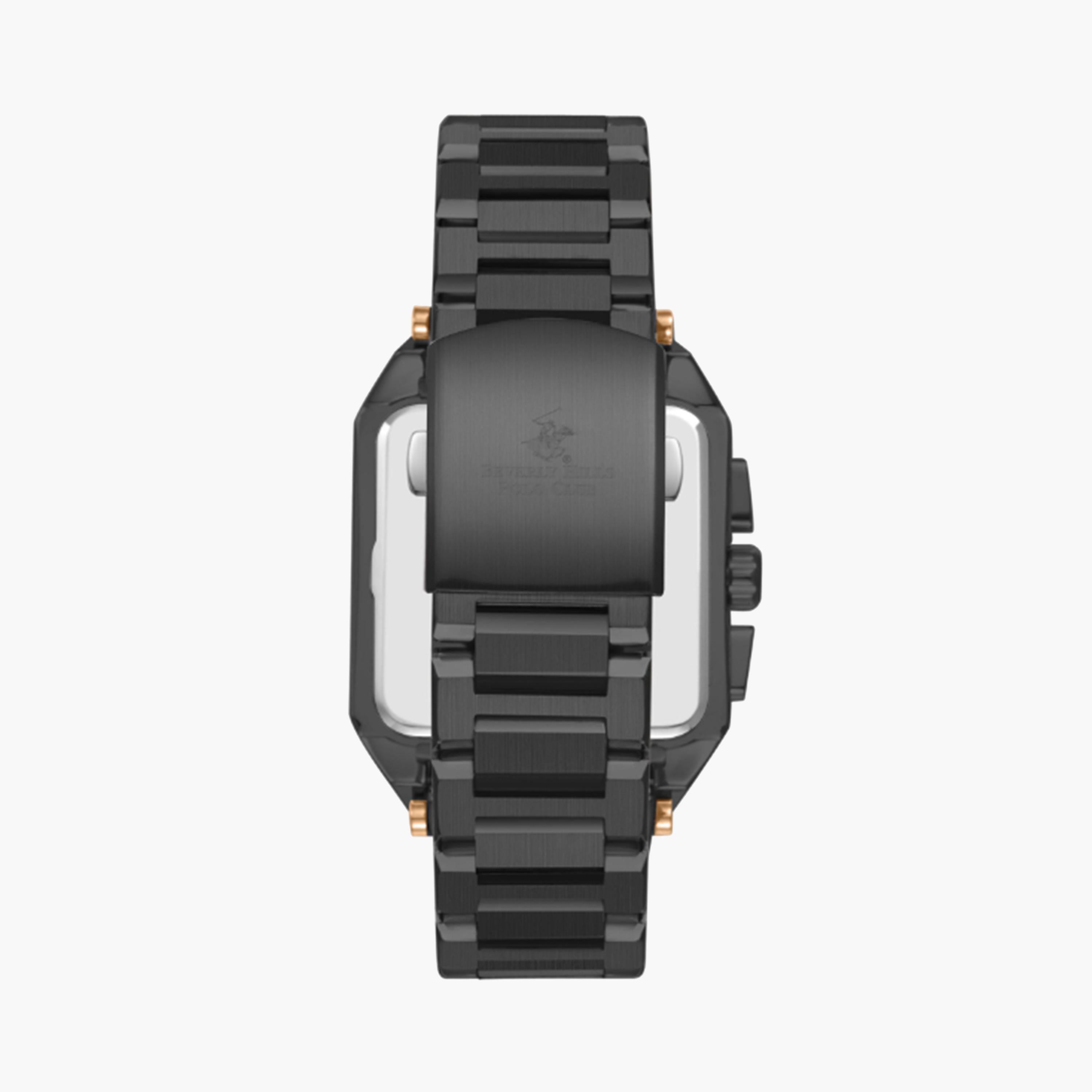 بيفرلي هيلز بولو كلوب- ساعة للرجال 41 ملم كرونوغراف سوداء بحزام معدني | BP3685X.070-men-watchesandjewellery-watches-image-2