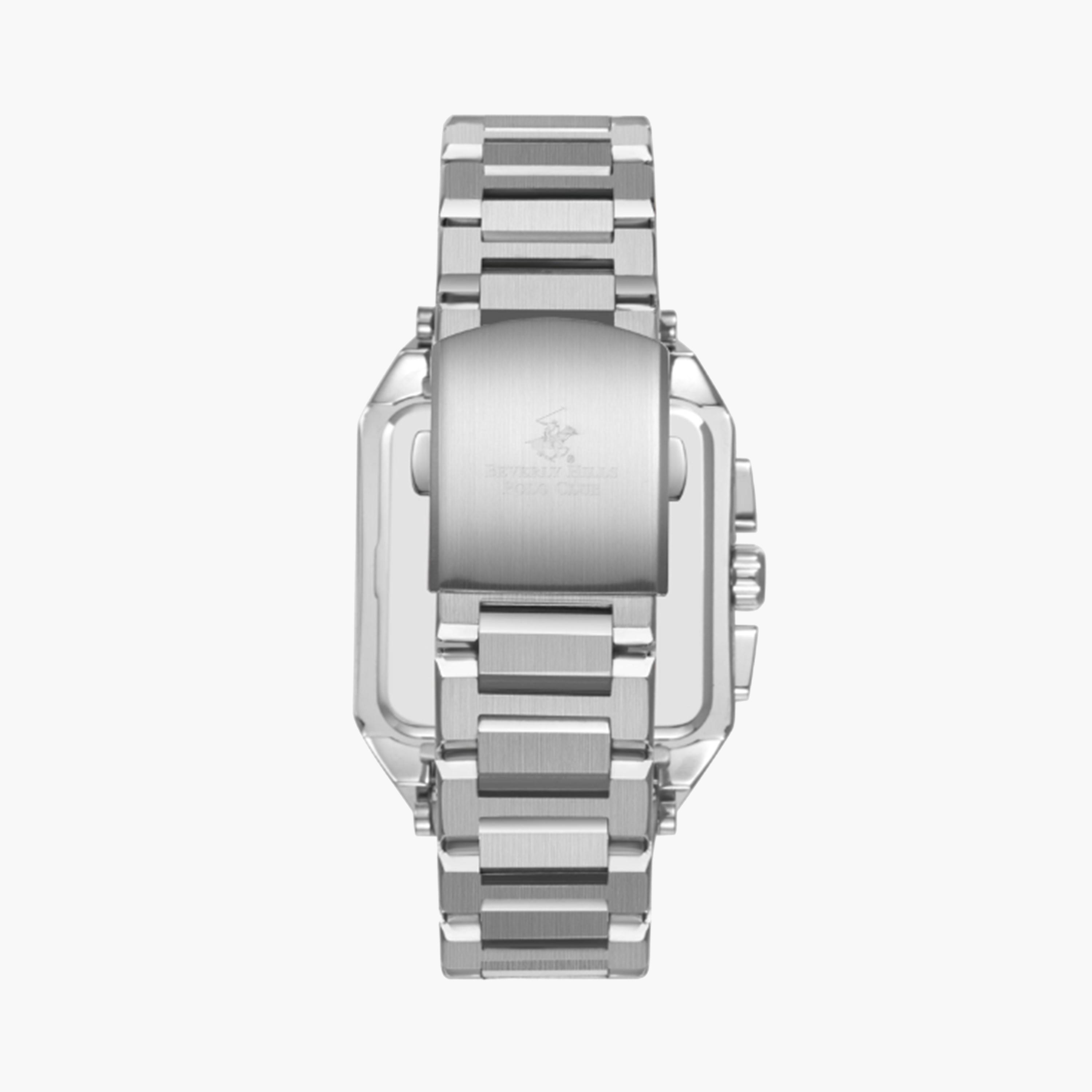 بيفرلي هيلز بولو كلوب- ساعة للرجال 41 ملم كرونوغراف فضية بحزام معدني | BP3685X.350-men-watchesandjewellery-watches-image-2