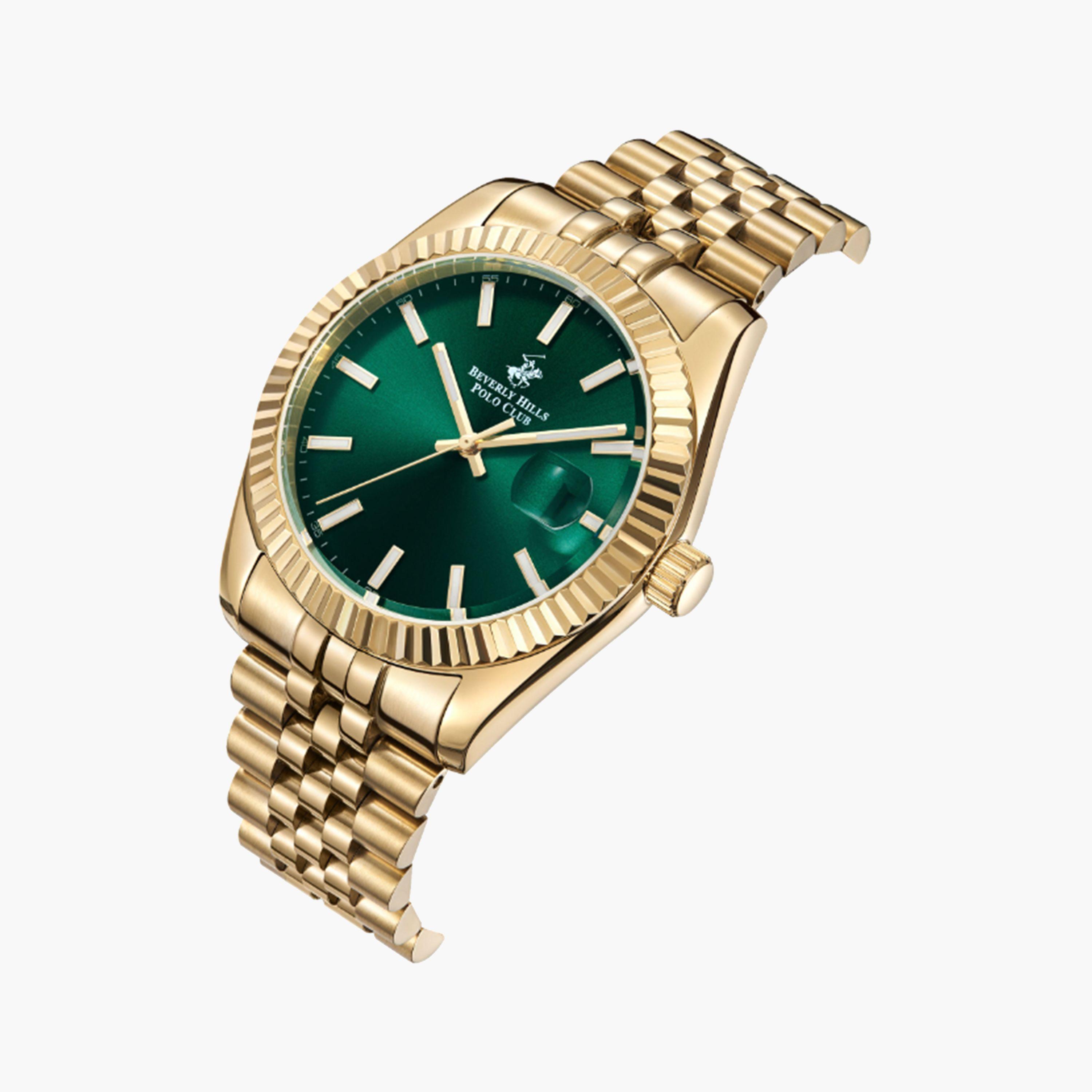 بيفرلي هيلز بولو كلوب- ساعة للرجال 41 ملم تناظرية بحزام معدني ذهبي | BP3018X.170-men-watchesandjewellery-watches-image-2