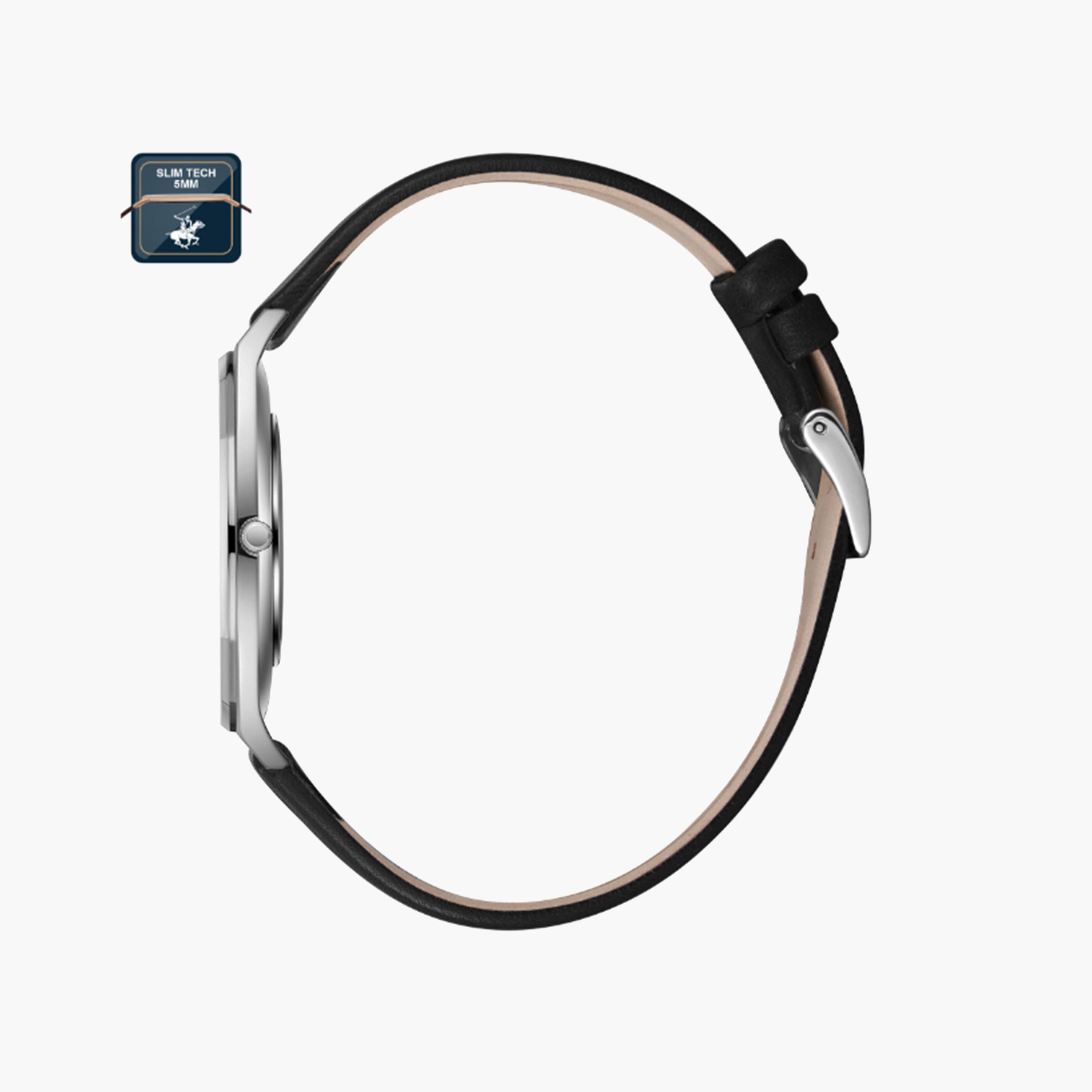 بيفرلي هيلز بولو كلوب- ساعة للرجال 39 ملم تناظرية بحزام جلدي أسود | BP3712X.351-men-watchesandjewellery-watches-image-2