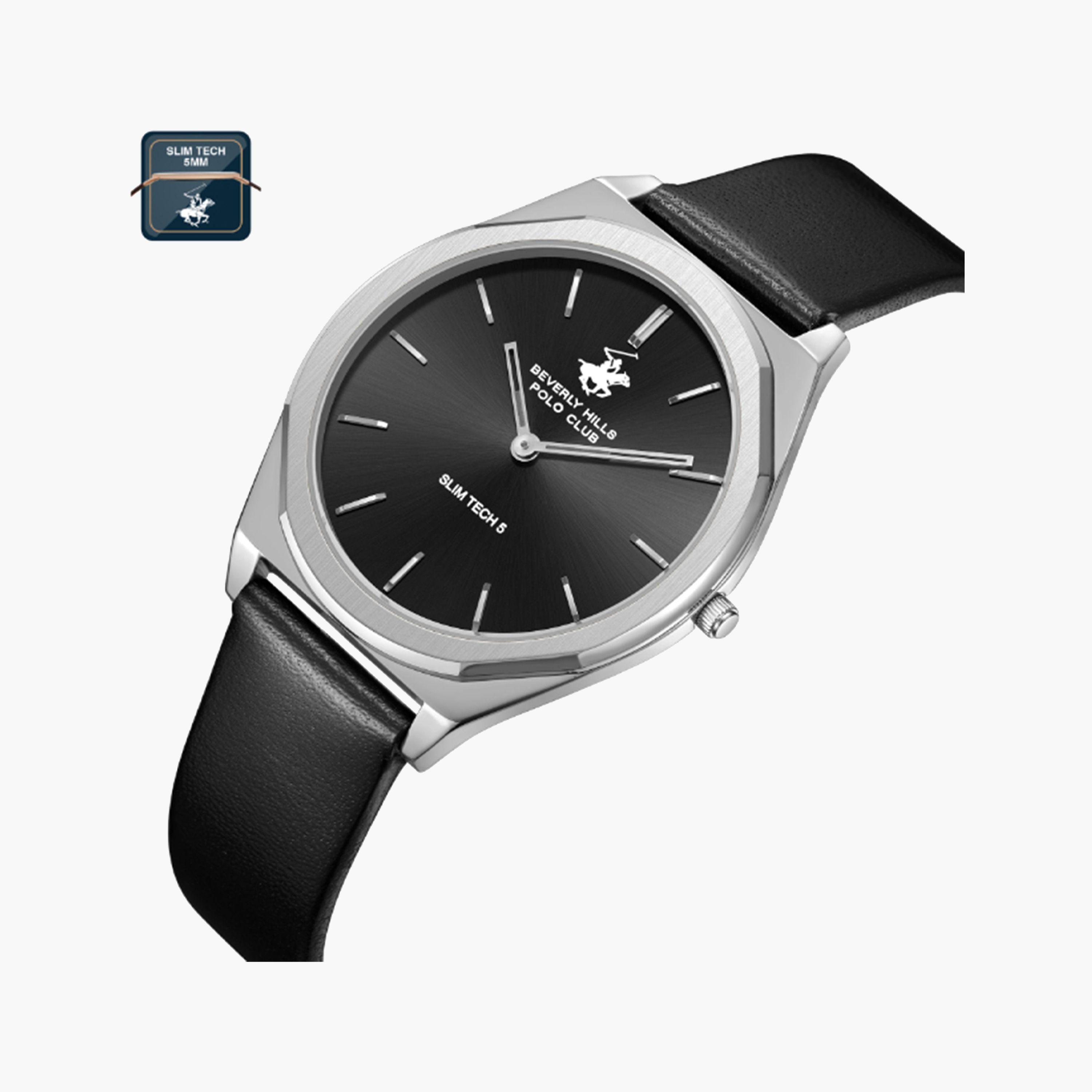 بيفرلي هيلز بولو كلوب- ساعة للرجال 39 ملم تناظرية بحزام جلدي أسود | BP3712X.351-men-watchesandjewellery-watches-image-3