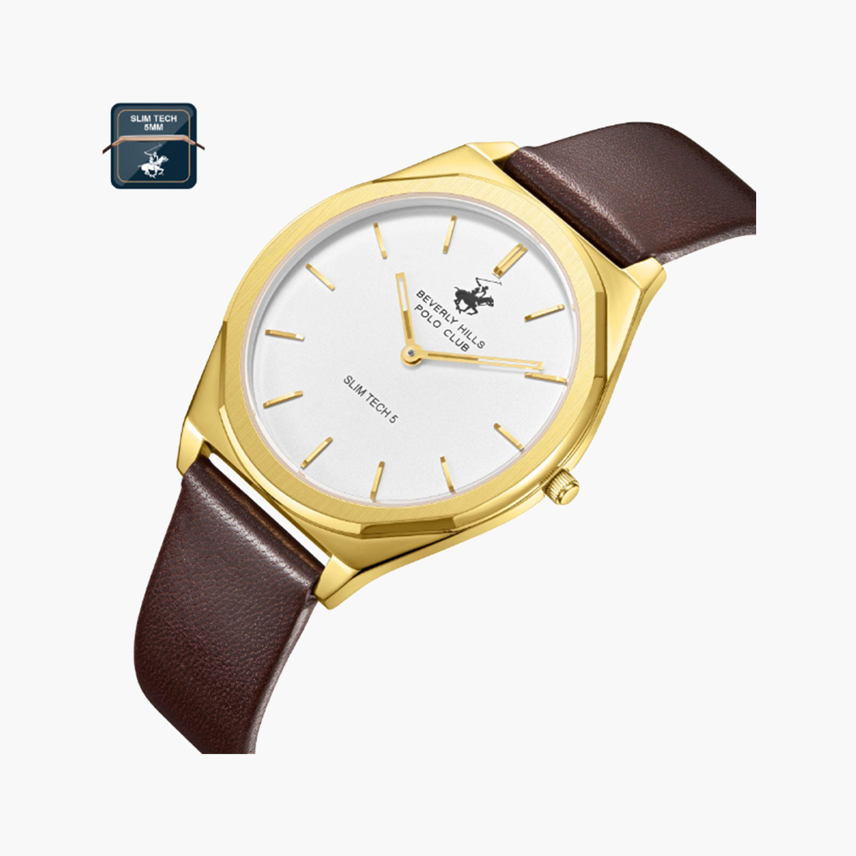 بيفرلي هيلز بولو كلوب- ساعة للرجال 39 ملم تناظرية بحزام جلدي بني | BP3712X.132-men-watchesandjewellery-watches-image-3
