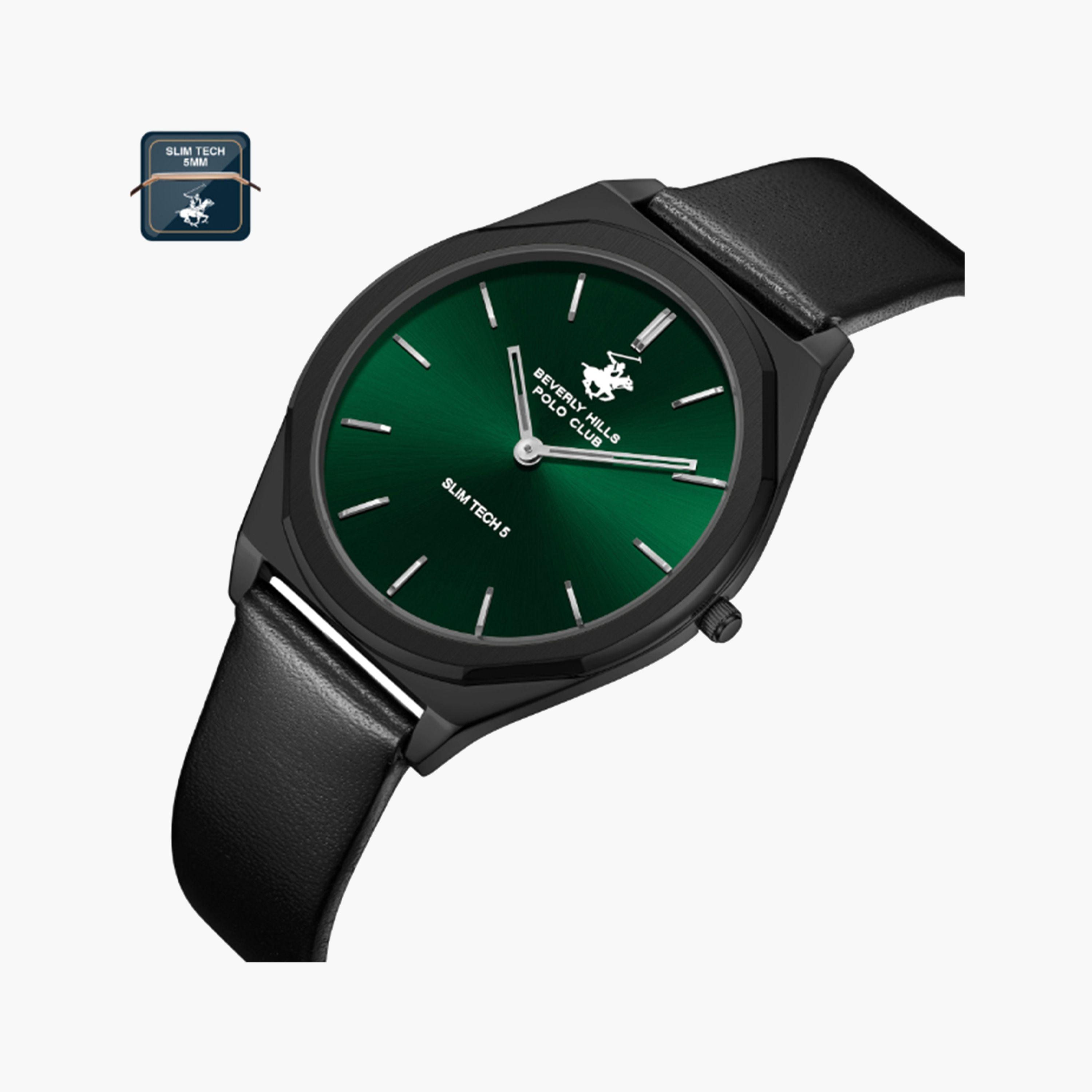 Beverly Hills Polo Club Men's 39 MM Black Analog Leather Strap Watch | BP3712X.671-men-watchesandjewellery-watches-image-3
