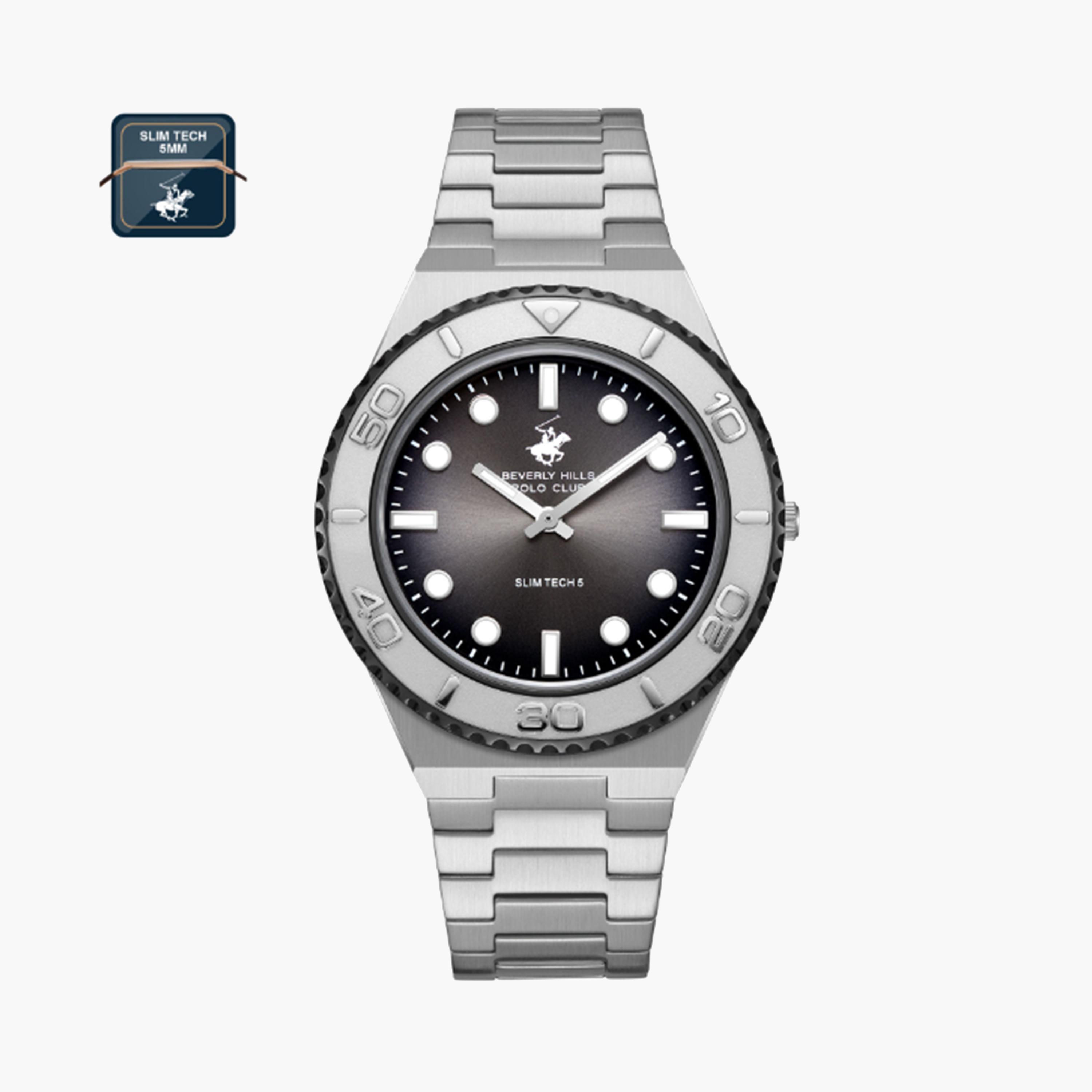 Beverly Hills Polo Club Men's 41 MM Silver Analog Metal Strap Watch | BP3714X.360-men-watchesandjewellery-watches-image-1