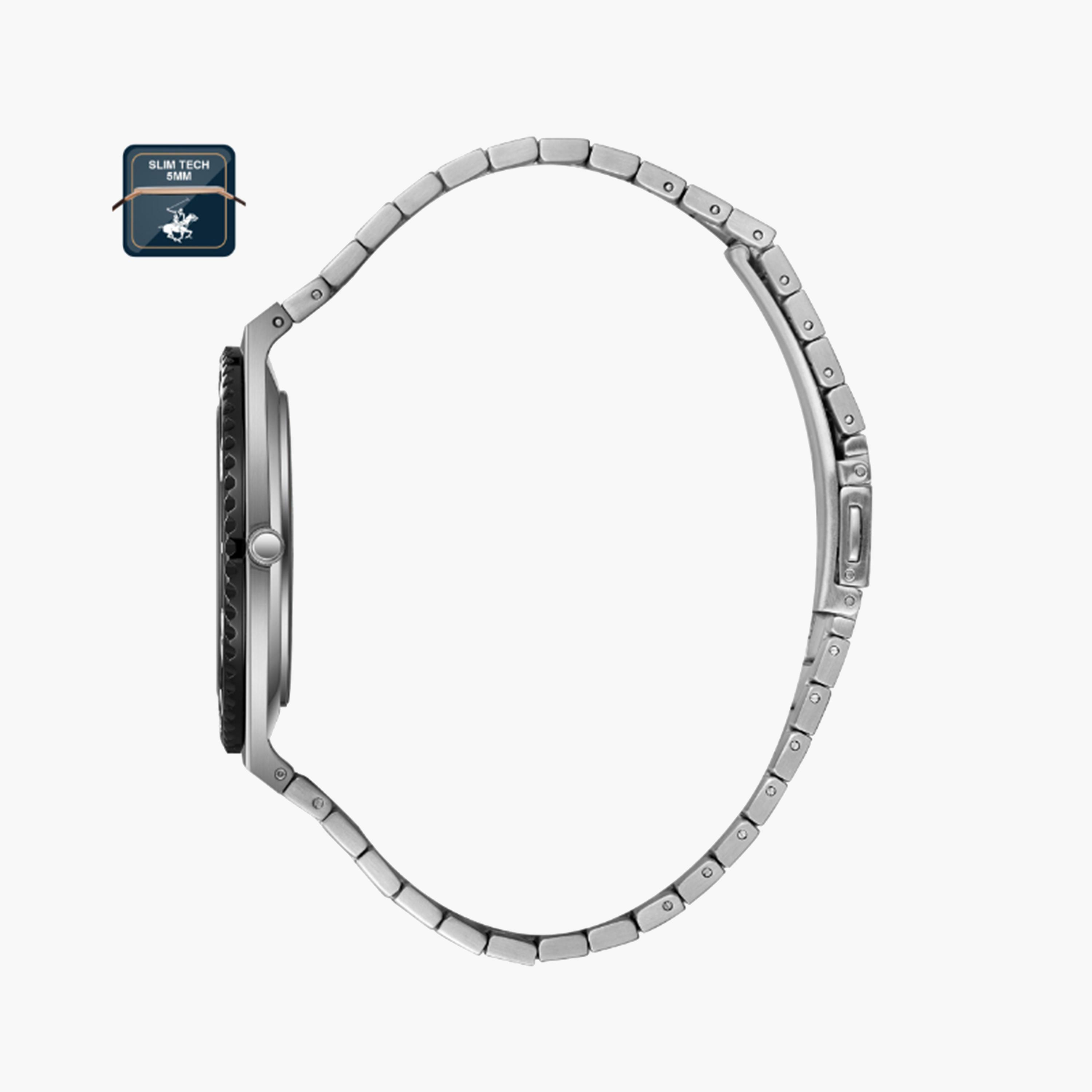 Beverly Hills Polo Club Men's 41 MM Silver Analog Metal Strap Watch | BP3714X.360-men-watchesandjewellery-watches-image-2
