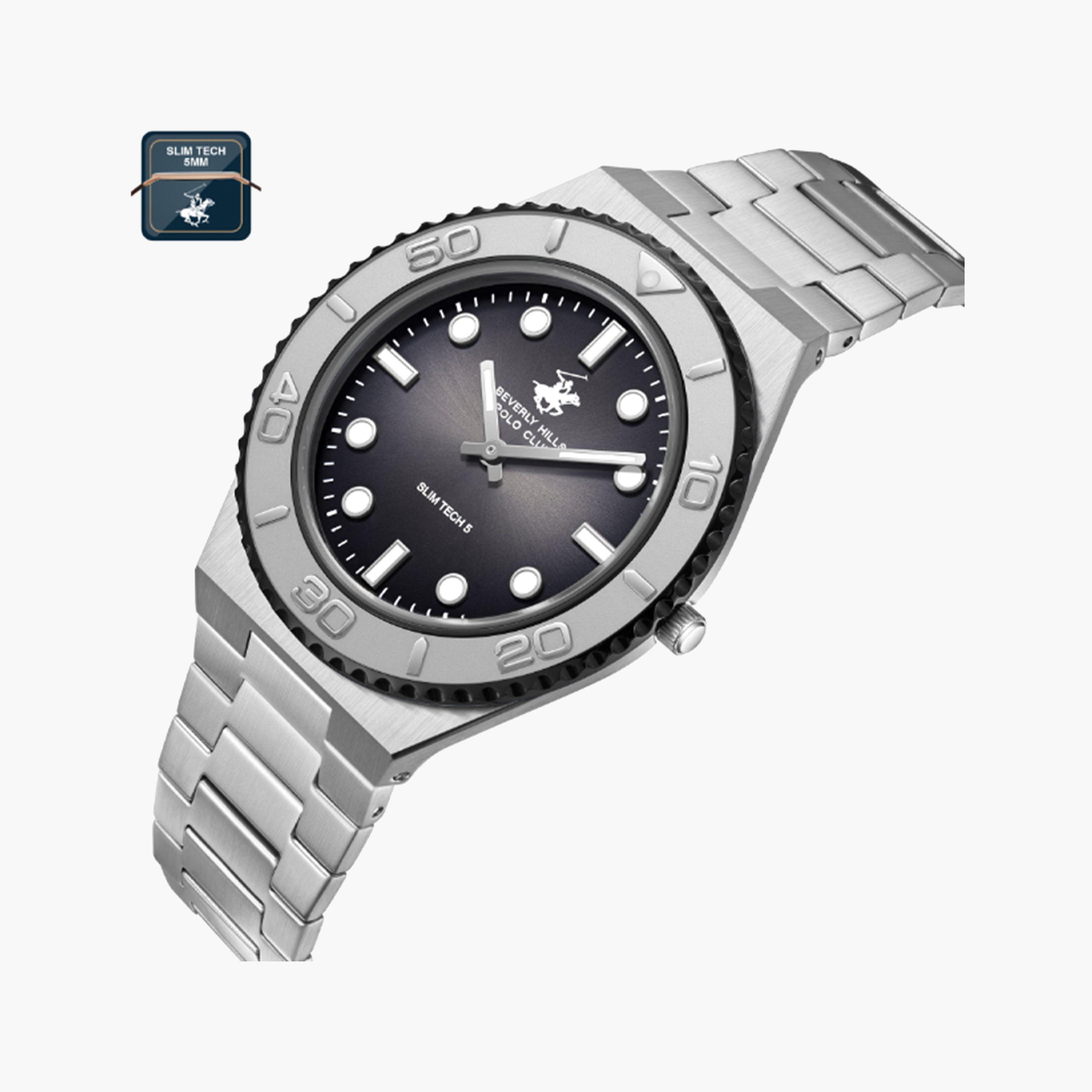 Beverly Hills Polo Club Men's 41 MM Silver Analog Metal Strap Watch | BP3714X.360-men-watchesandjewellery-watches-image-3