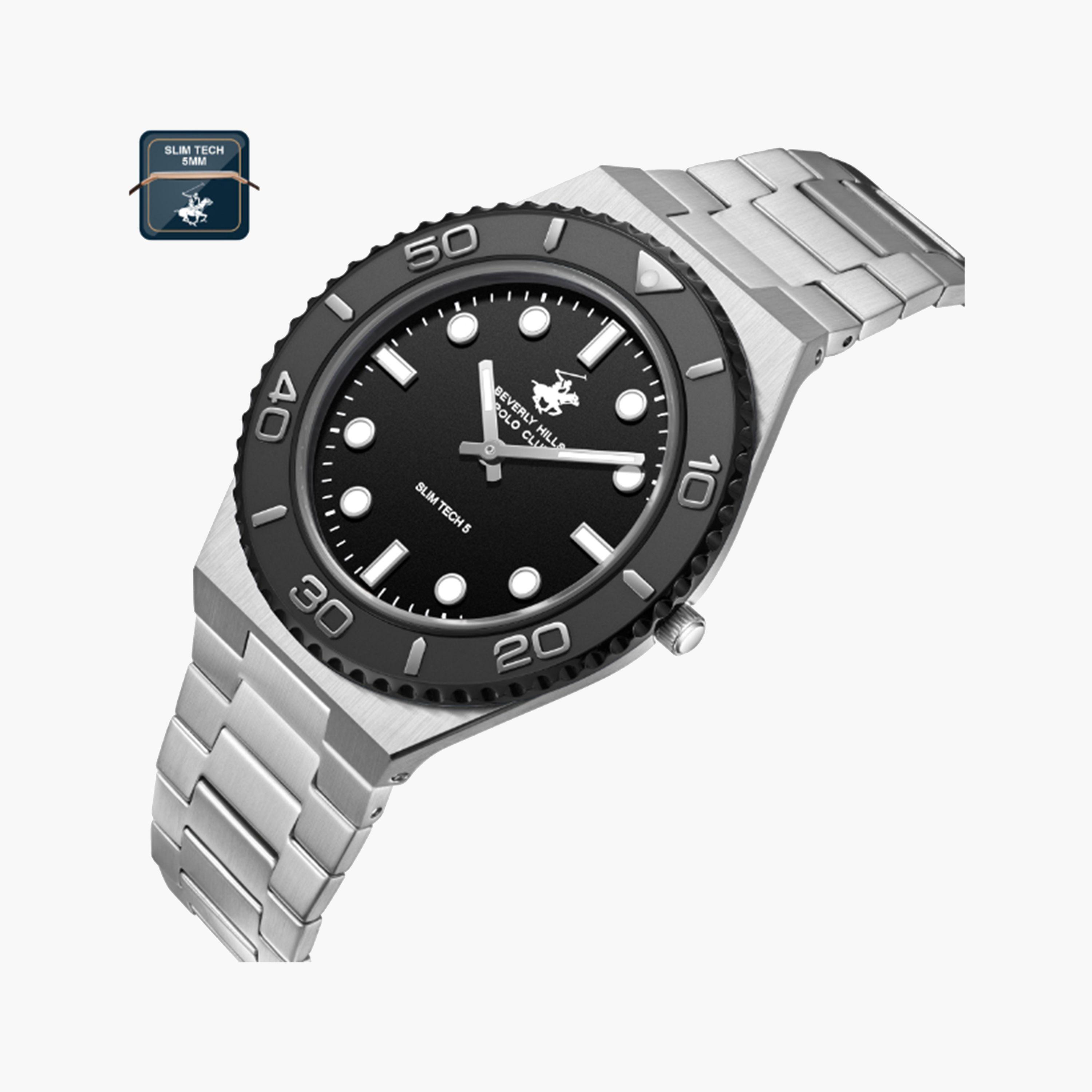 بيفرلي هيلز بولو كلوب- ساعة للرجال 41 ملم تناظرية فضية بحزام معدني | BP3714X.350-men-watchesandjewellery-watches-image-3