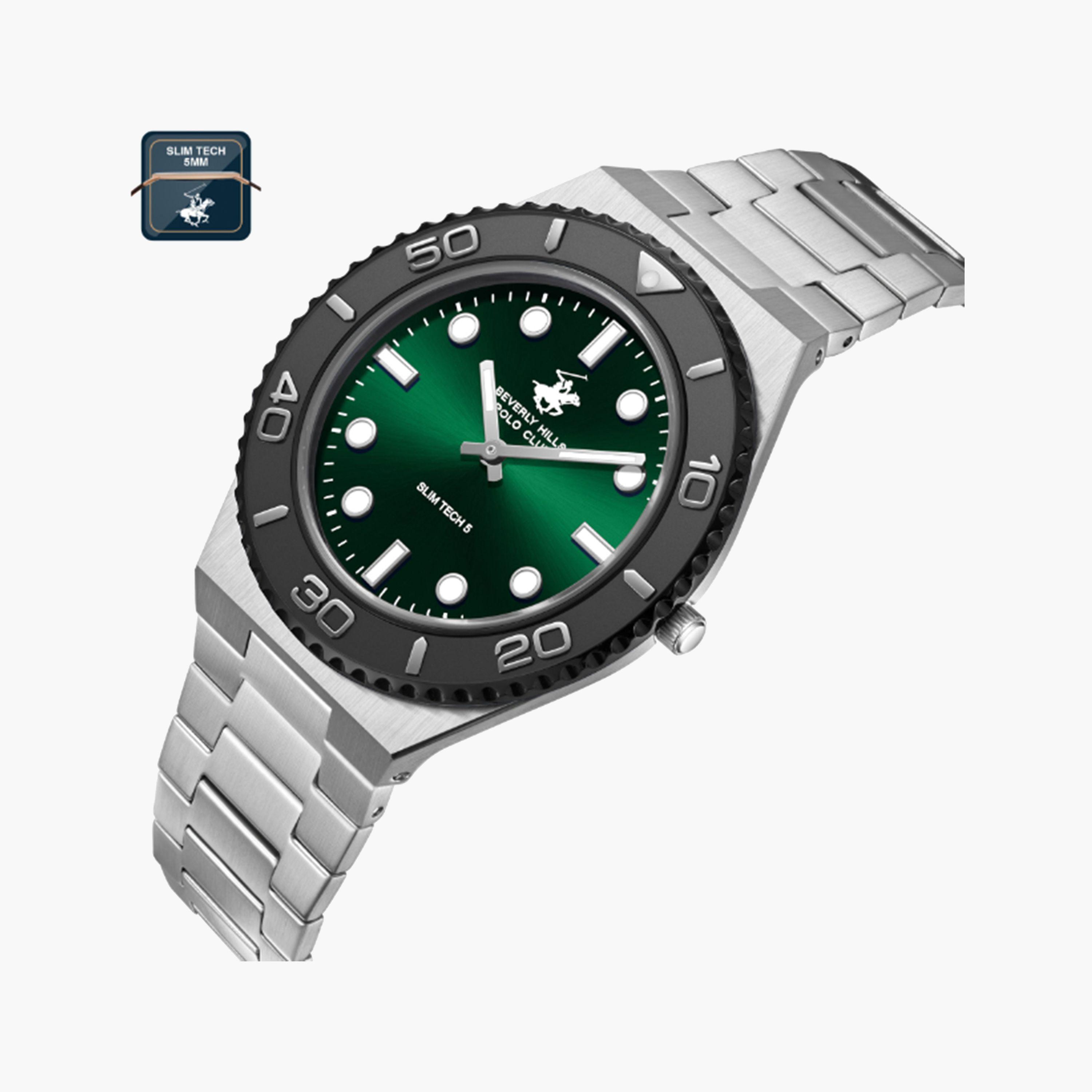 Beverly Hills Polo Club Men's 41 MM Silver Analog Metal Strap Watch | BP3714X.370-men-watchesandjewellery-watches-image-3