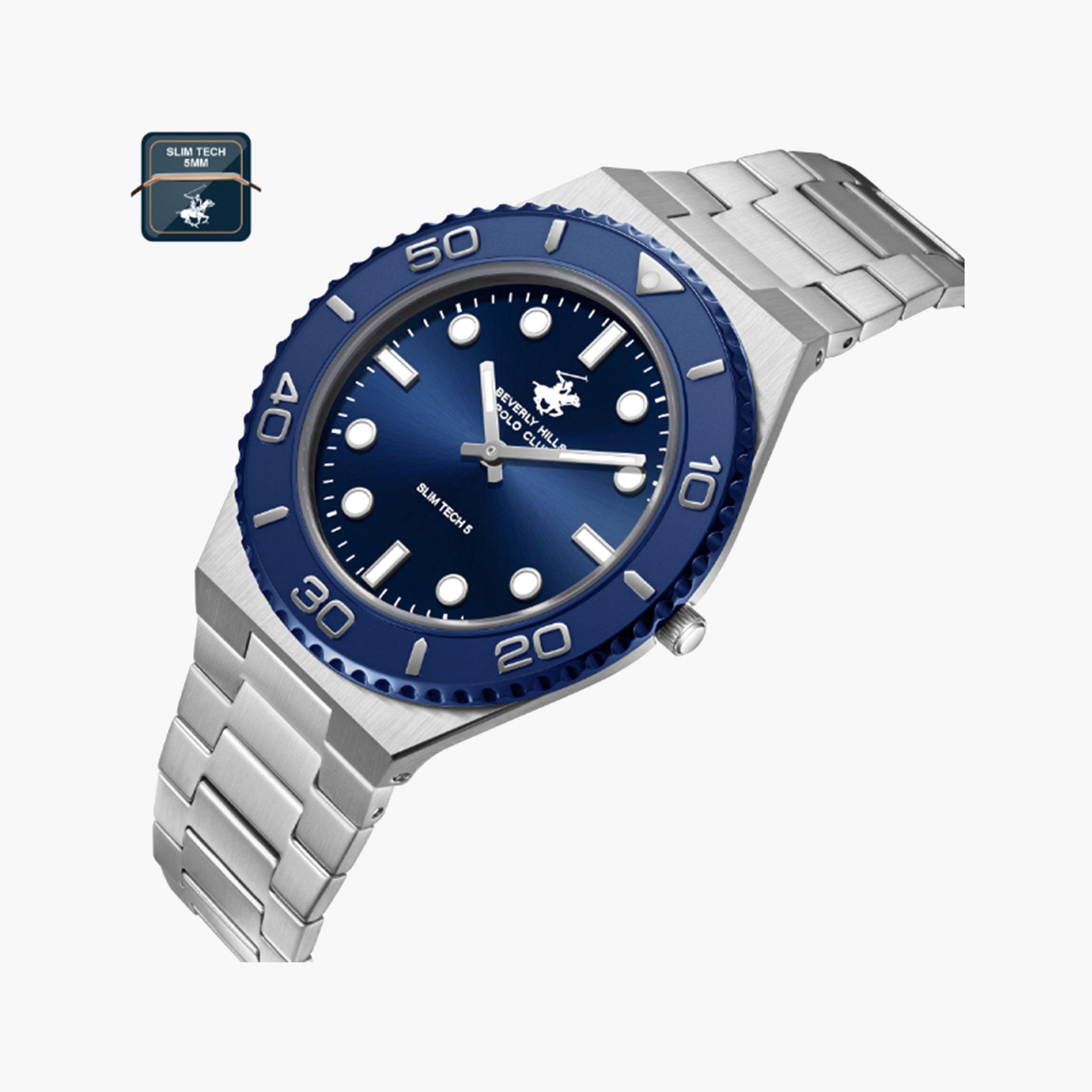 بيفرلي هيلز بولو كلوب- ساعة للرجال 41 ملم تناظرية فضية بحزام معدني | BP3714X.390-men-watchesandjewellery-watches-image-3