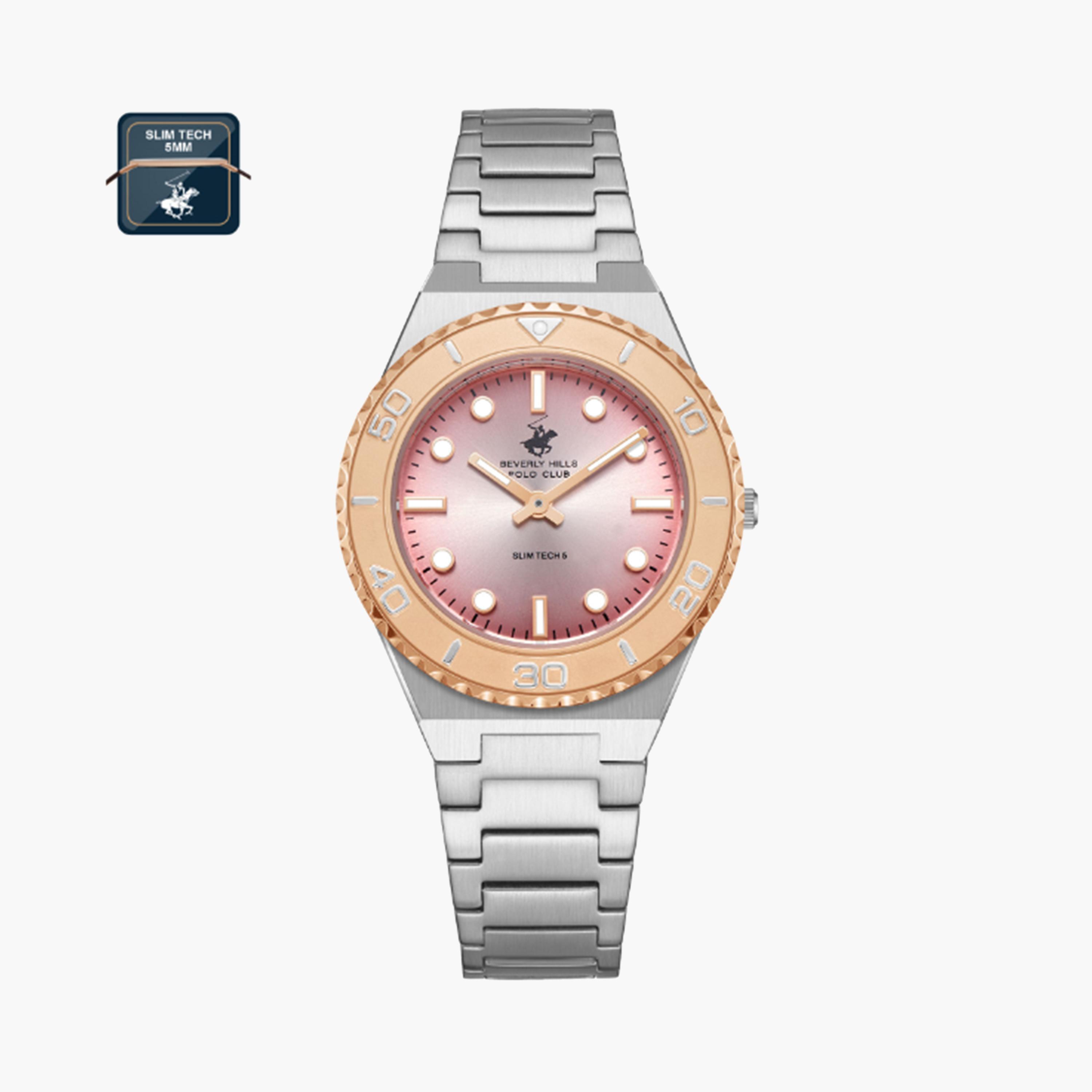 بيفرلي هيلز بولو كلوب- ساعة للنساء فضية تناظرية بسوار معدني 34 مم | BP3713X.380-women-watchesandjewellery-watches-image-1