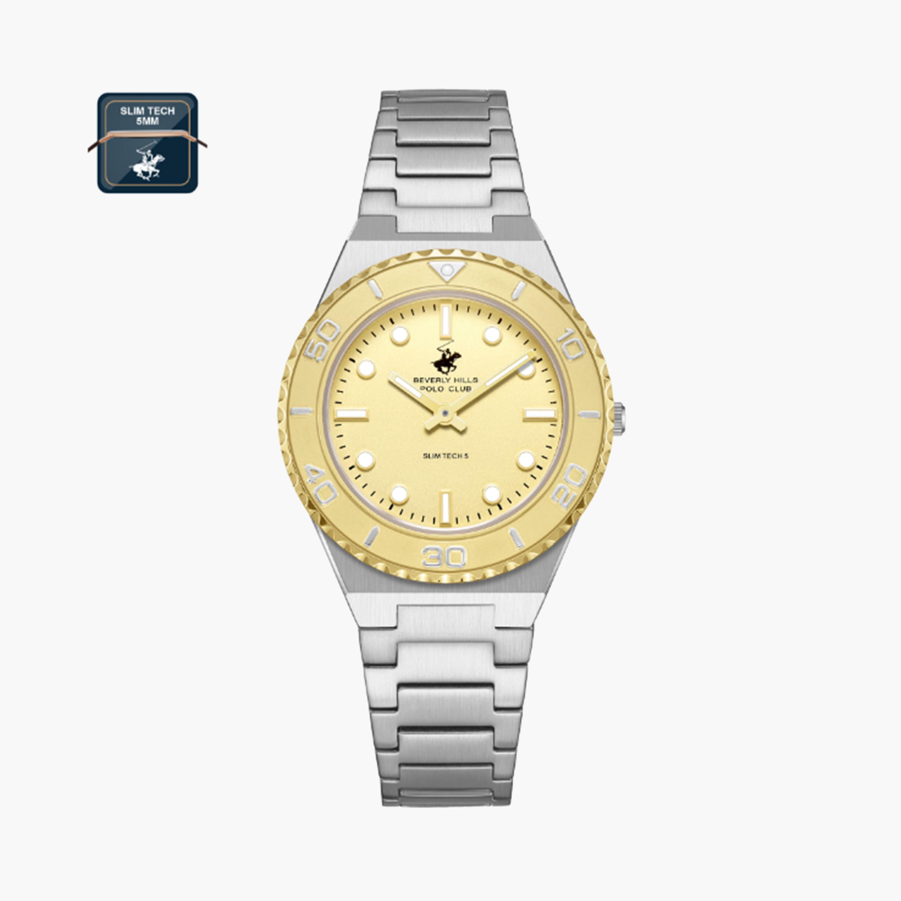 بيفرلي هيلز بولو كلوب- ساعة للنساء فضية تناظرية بسوار معدني 34 مم | BP3713X.310-women-watchesandjewellery-watches-image-1
