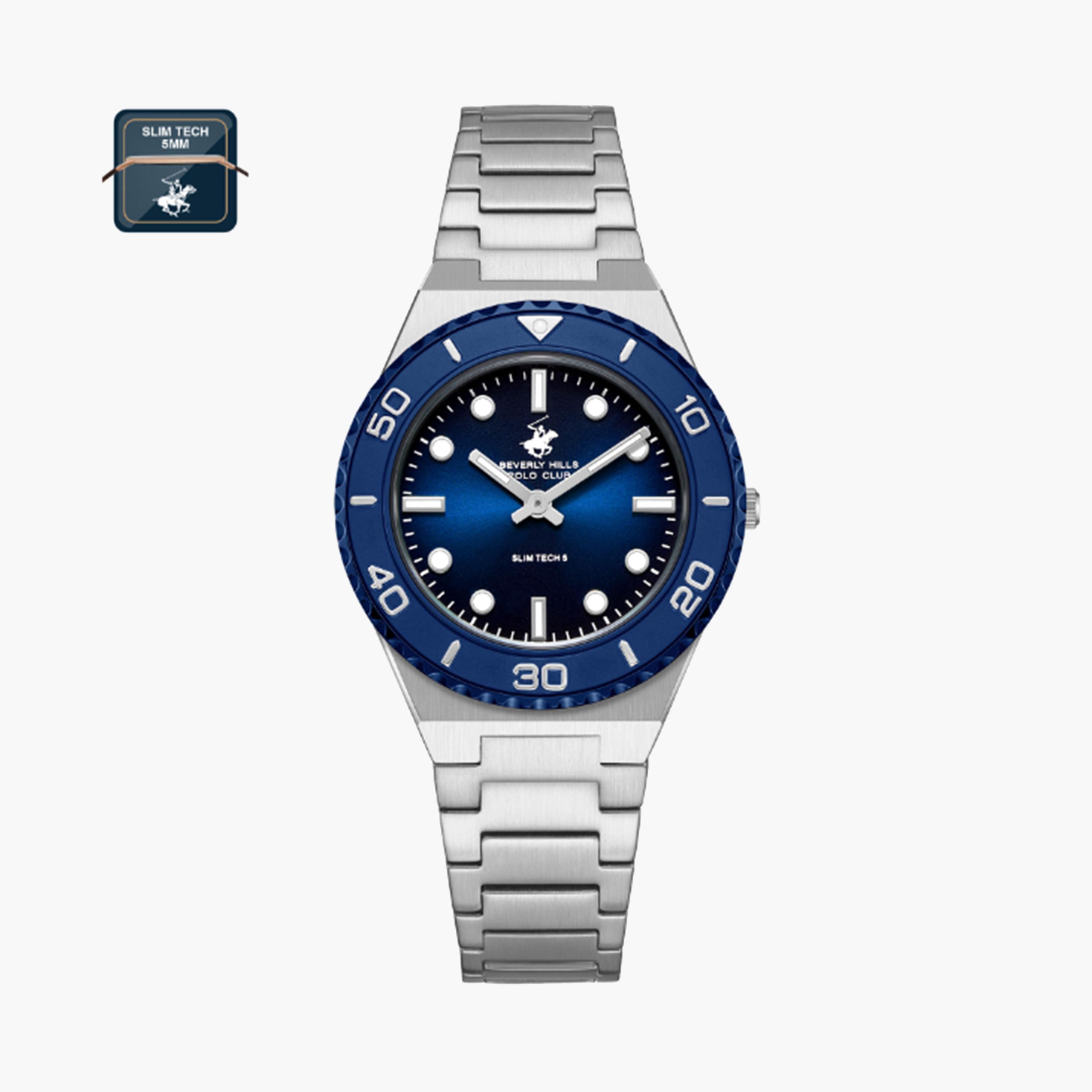 بيفرلي هيلز بولو كلوب- ساعة للنساء فضية تناظرية بسوار معدني 34 مم | BP3713X.390-women-watchesandjewellery-watches-image-1