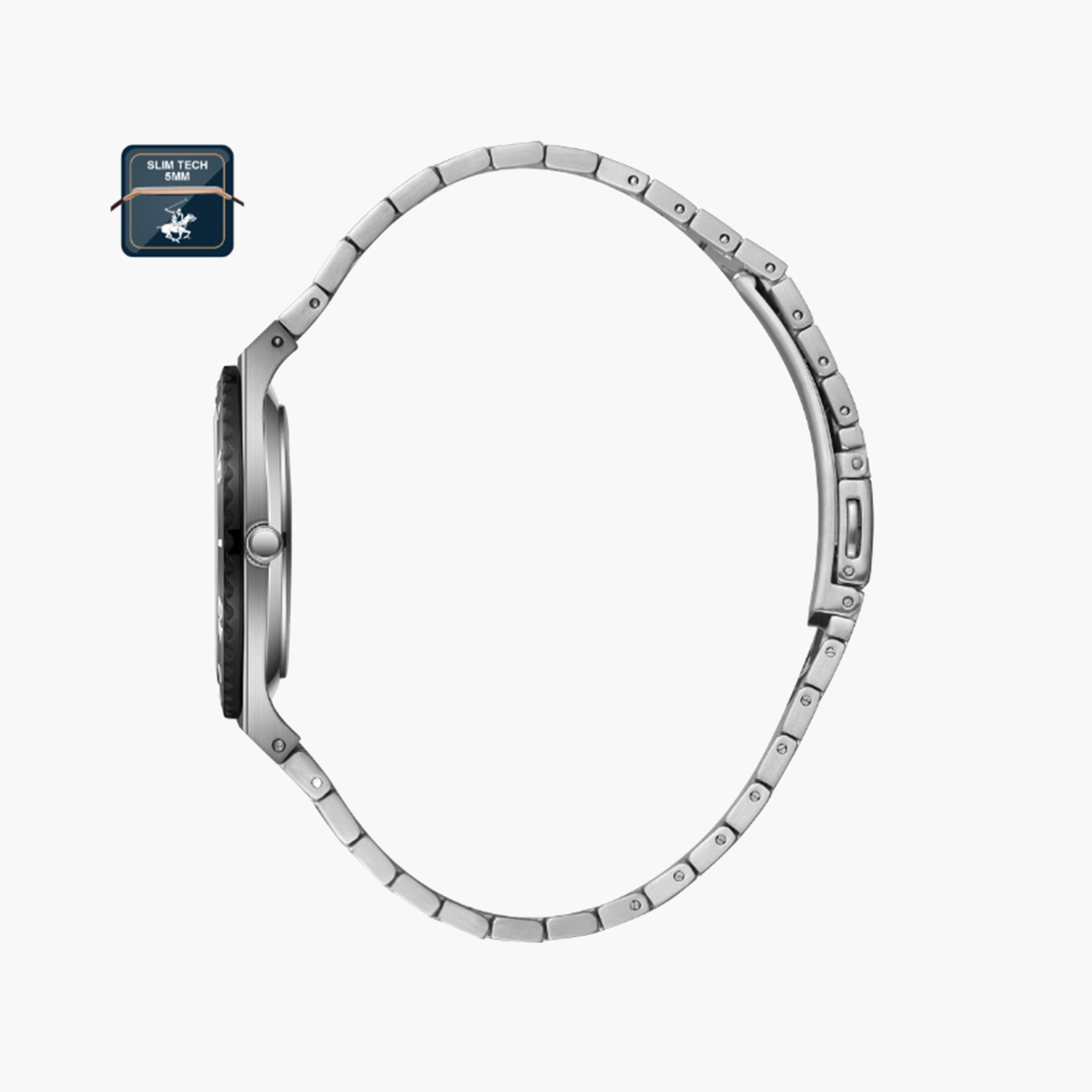 بيفرلي هيلز بولو كلوب- ساعة للنساء فضية تناظرية بسوار معدني 34 مم | BP3713X.390-women-watchesandjewellery-watches-image-2