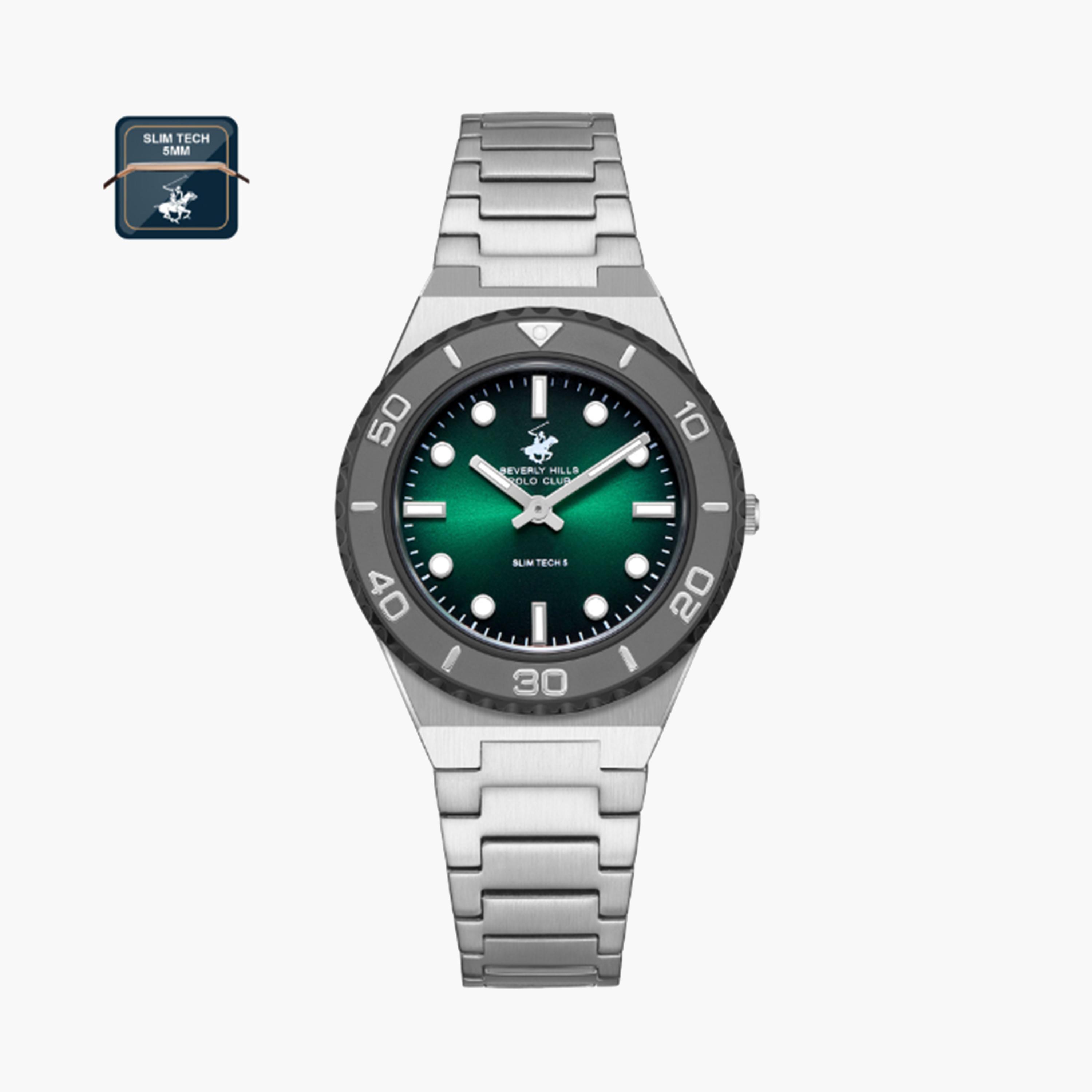 بيفرلي هيلز بولو كلوب- ساعة للنساء فضية تناظرية بسوار معدني 34 مم | BP3713X.370-women-watchesandjewellery-watches-image-1