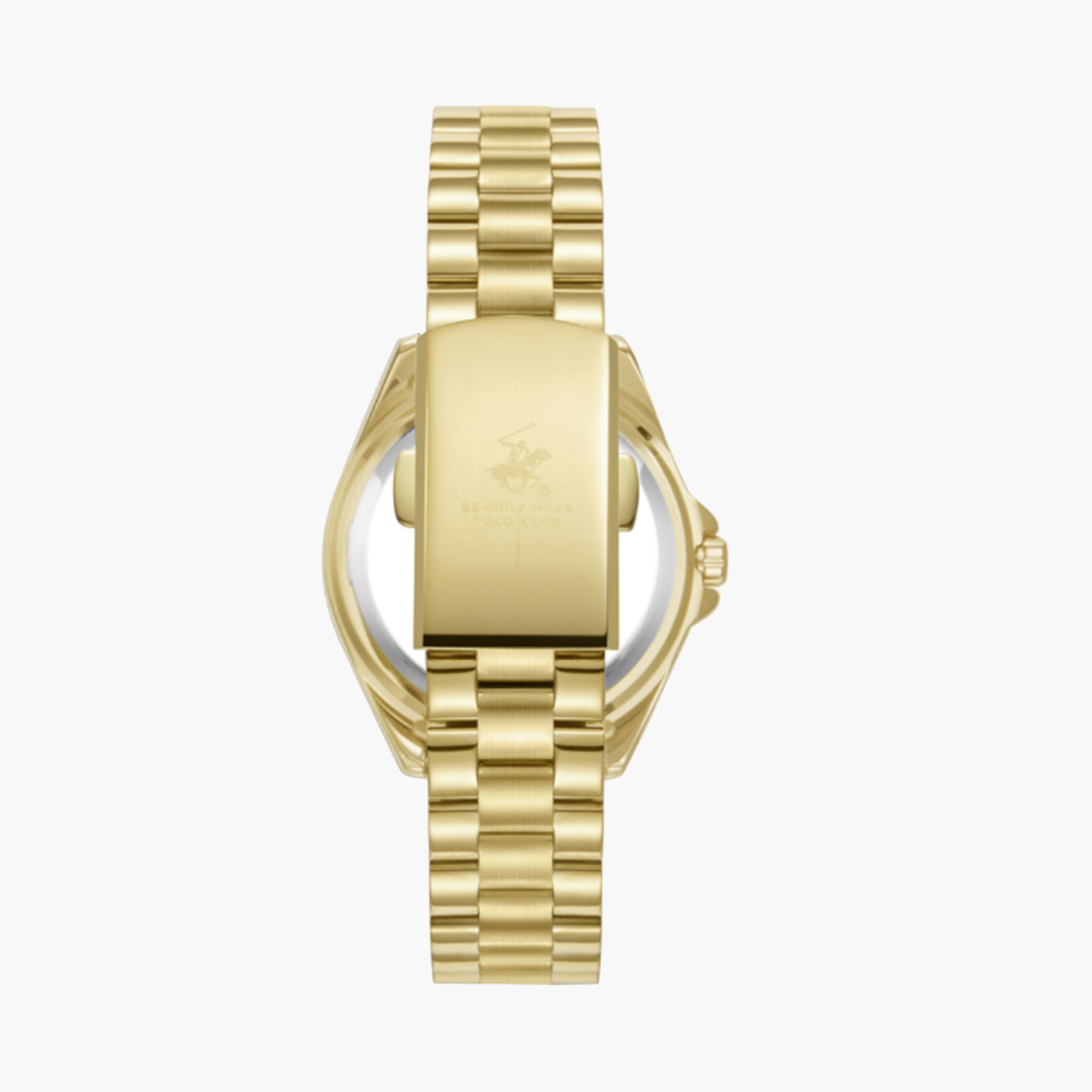بيفرلي هيلز كلوب- ساعة للنساء ذهبية كرونوغراف بسوار معدني 33 مم | BP3653C.120-women-watchesandjewellery-watches-image-2