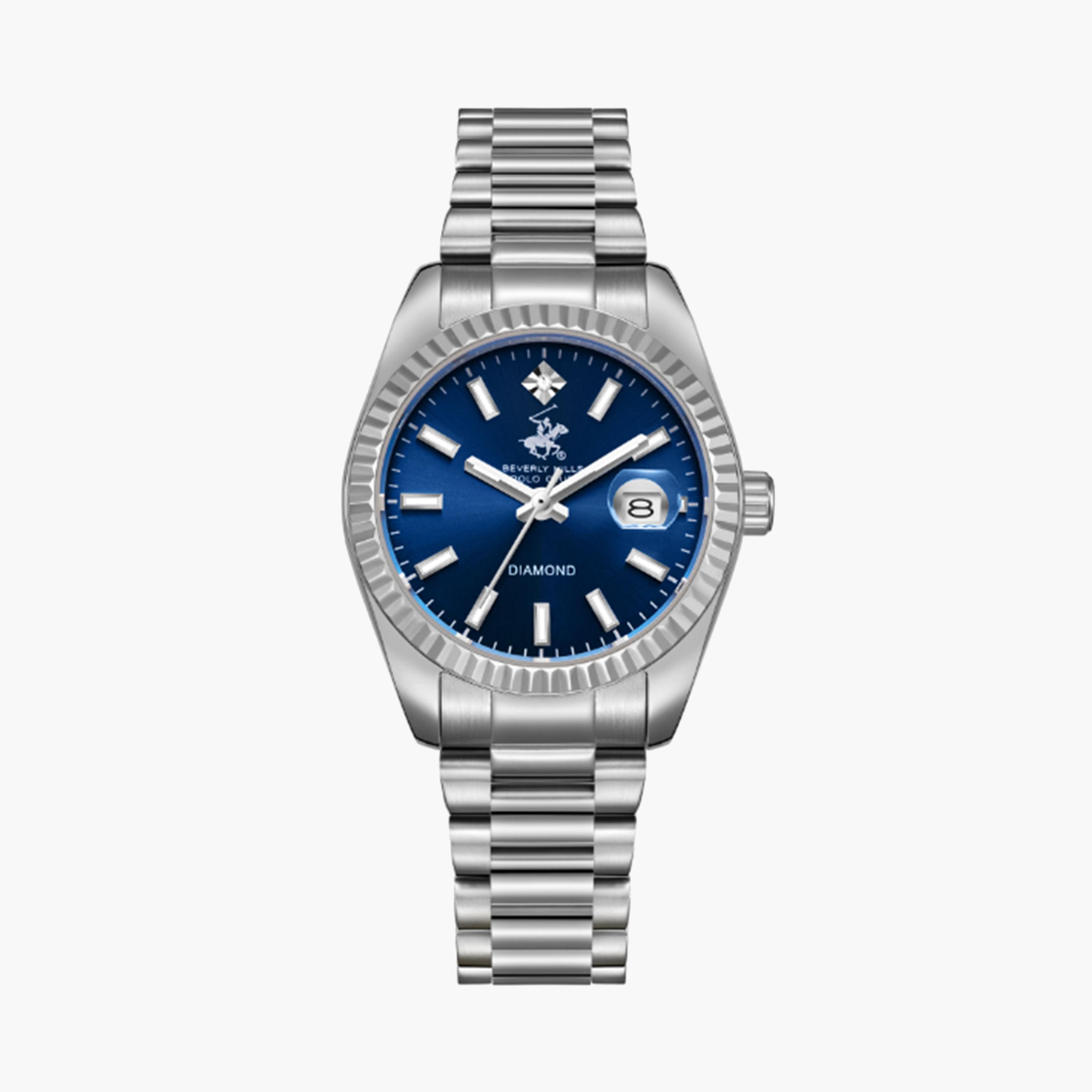 بيفرلي هيلز كلوب- ساعة للنساء فضية تناظرية بسوار معدني 28 مم | BP3650X.390-women-watchesandjewellery-watches-image-1