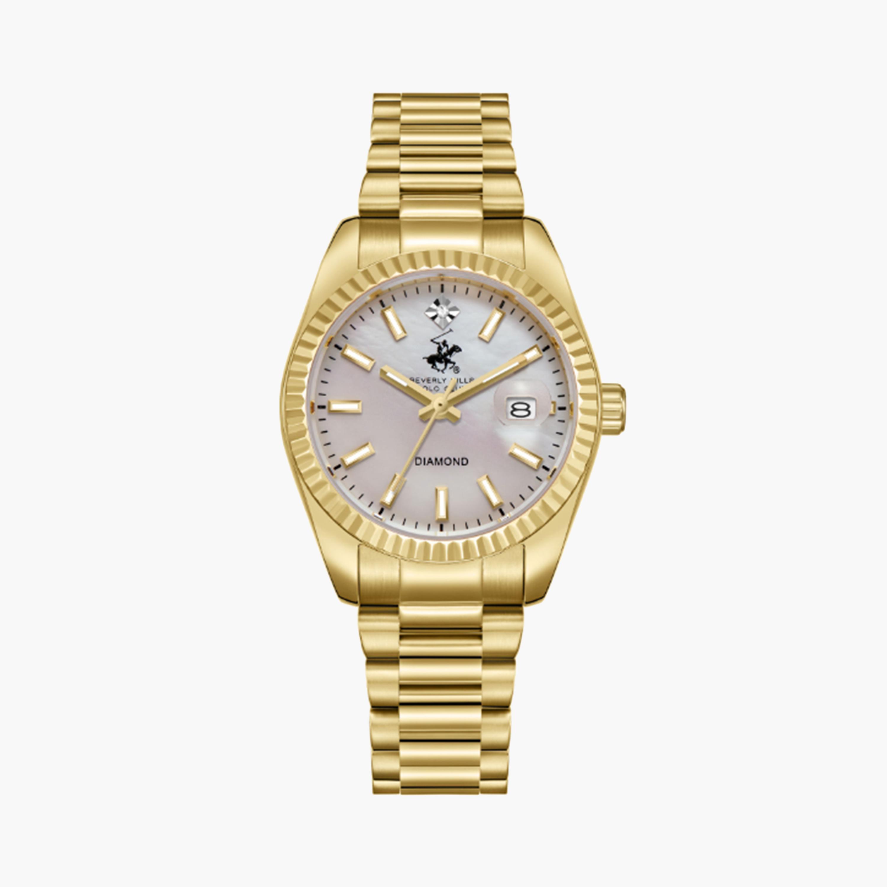بيفرلي هيلز كلوب- ساعة للنساء ذهبية تناظرية بسوار معدني 28 مم | BP3650X.120-women-watchesandjewellery-watches-image-1