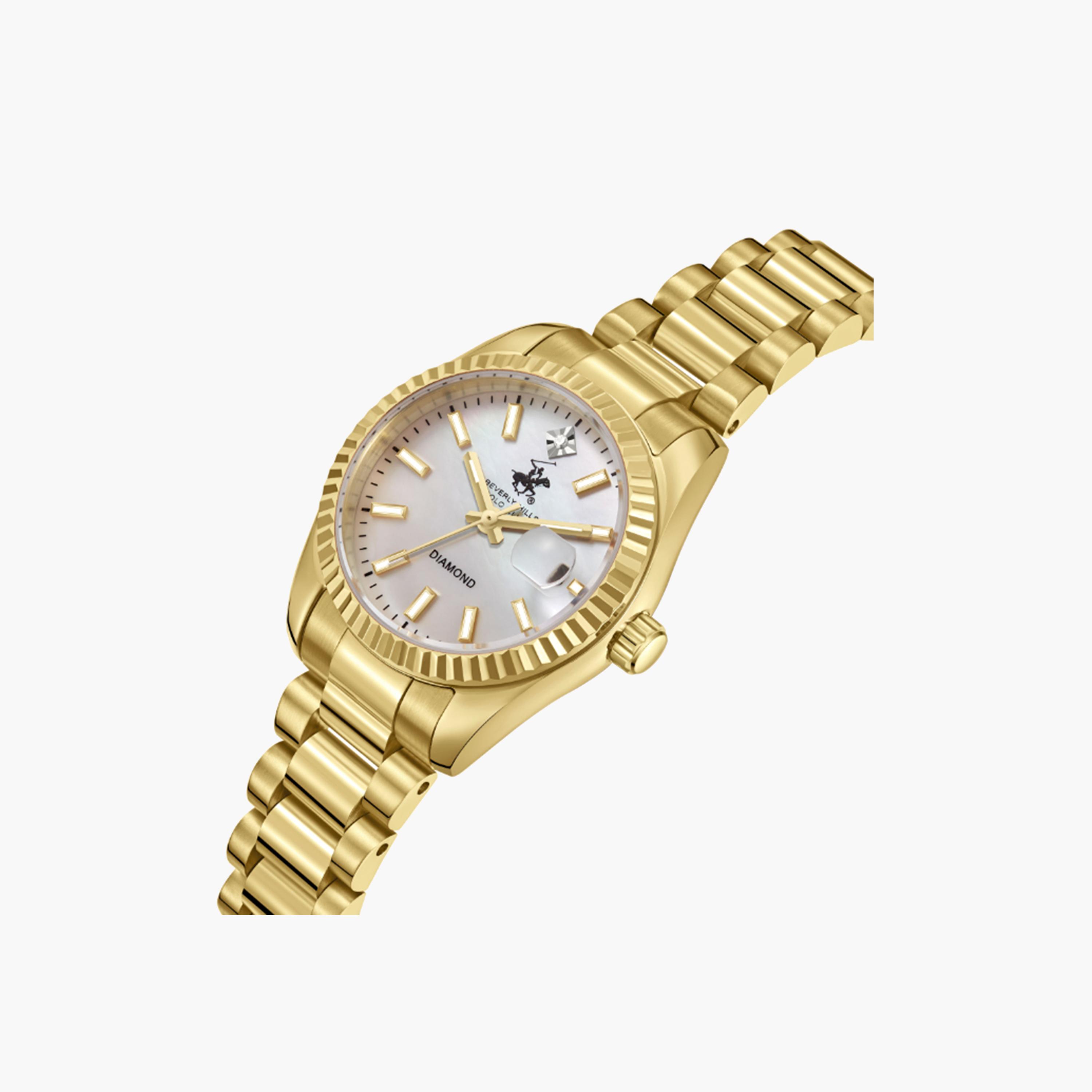 بيفرلي هيلز كلوب- ساعة للنساء ذهبية تناظرية بسوار معدني 28 مم | BP3650X.120-women-watchesandjewellery-watches-image-4