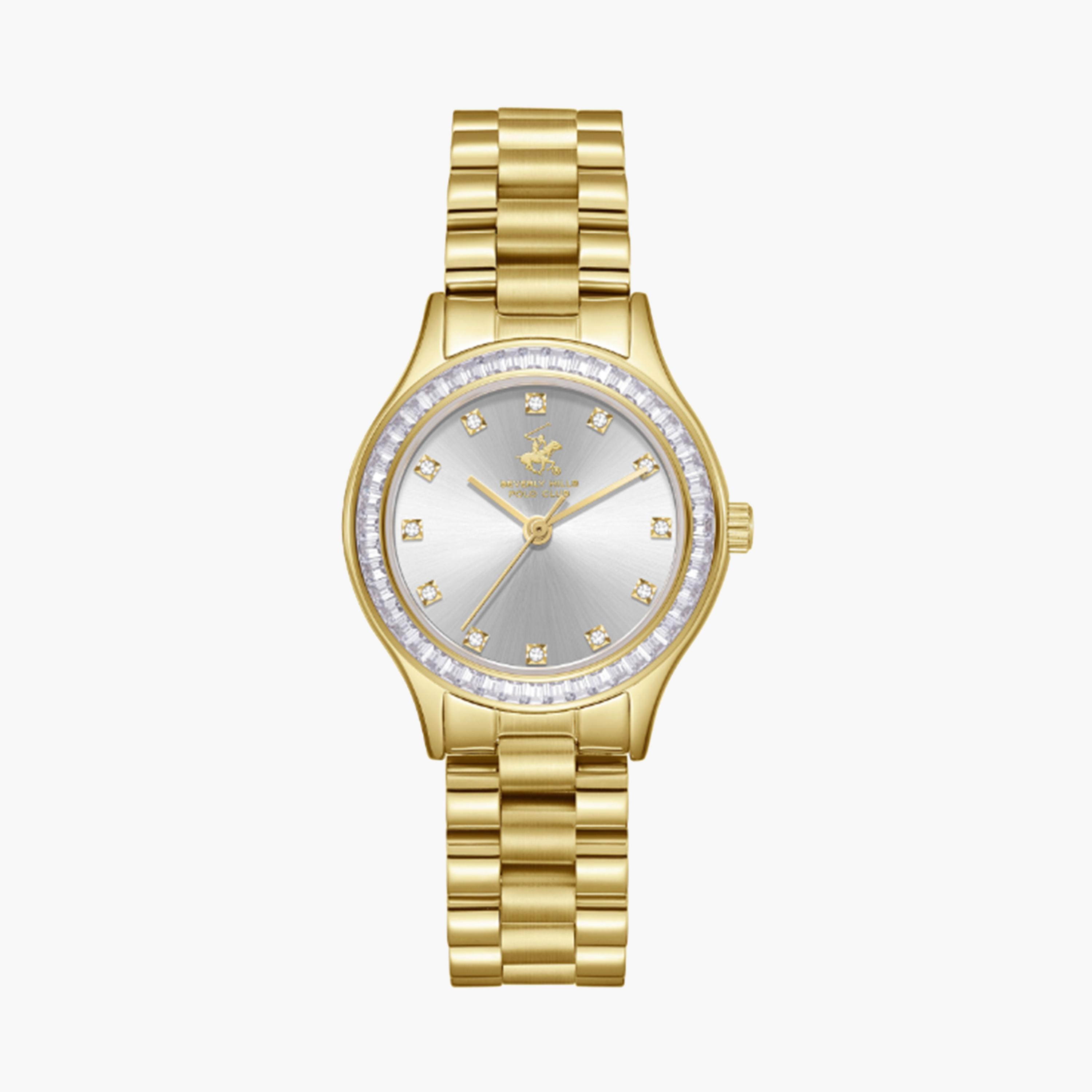 بيفرلي هيلز بولو كلوب- ساعة للنساء بسوار معدني 30 ملم باللون الذهبي | BP3639C.130-women-watchesandjewellery-watches-image-1