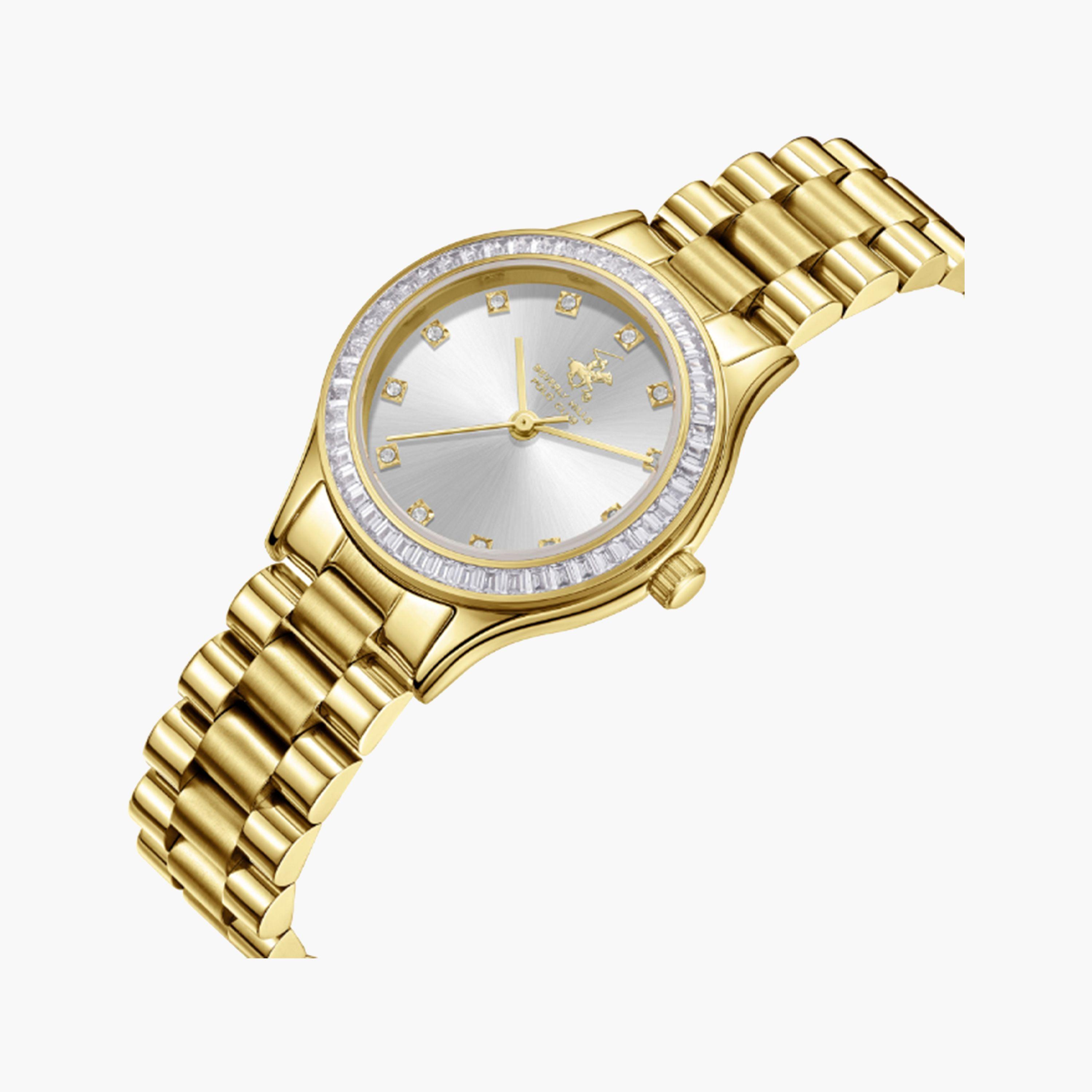 بيفرلي هيلز بولو كلوب- ساعة للنساء بسوار معدني 30 ملم باللون الذهبي | BP3639C.130-women-watchesandjewellery-watches-image-2