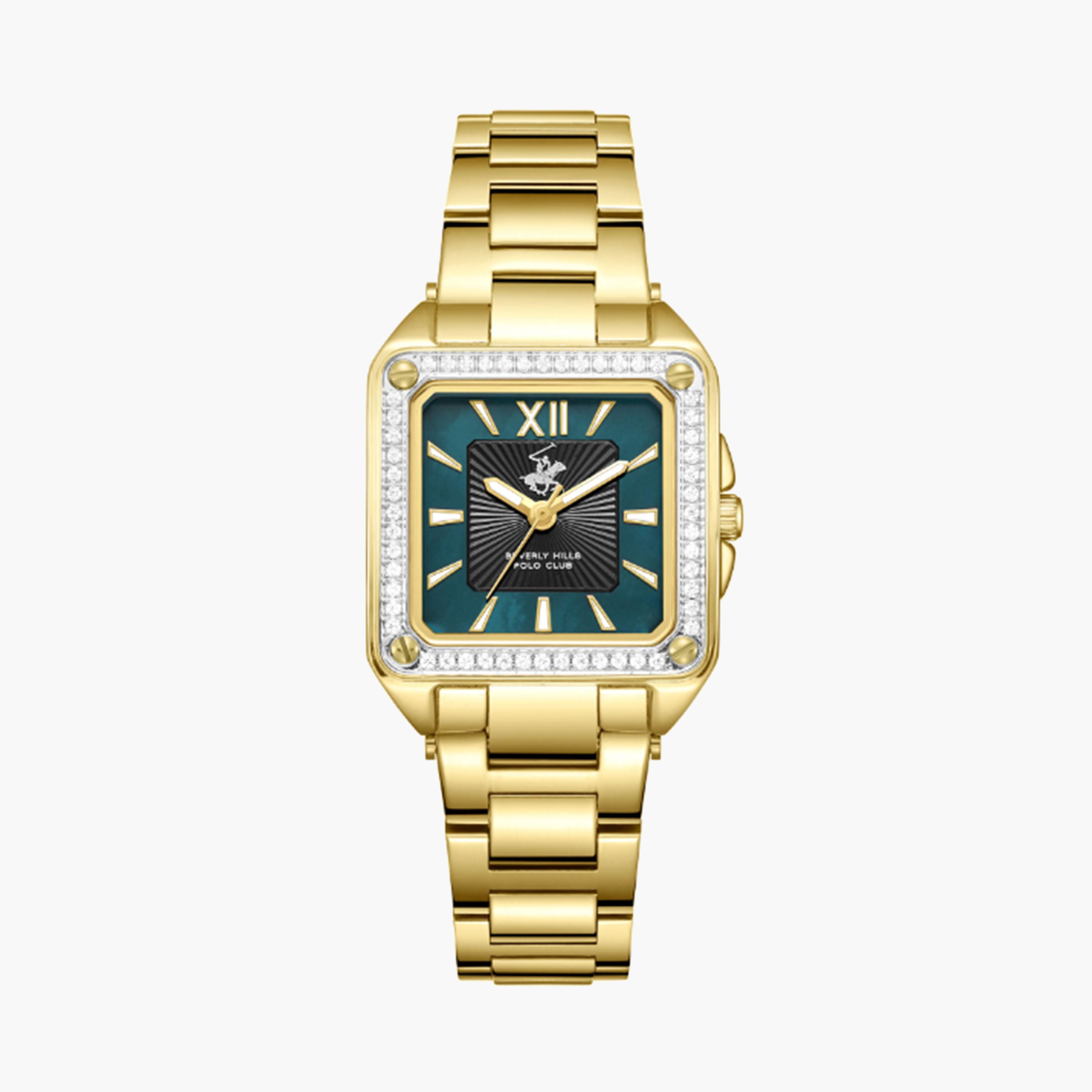 بيفرلي هيلز بولو كلوب- ساعة للنساء بسوار معدني ذهبي 27 ملم | BP3671C.170-women-watchesandjewellery-watches-image-1