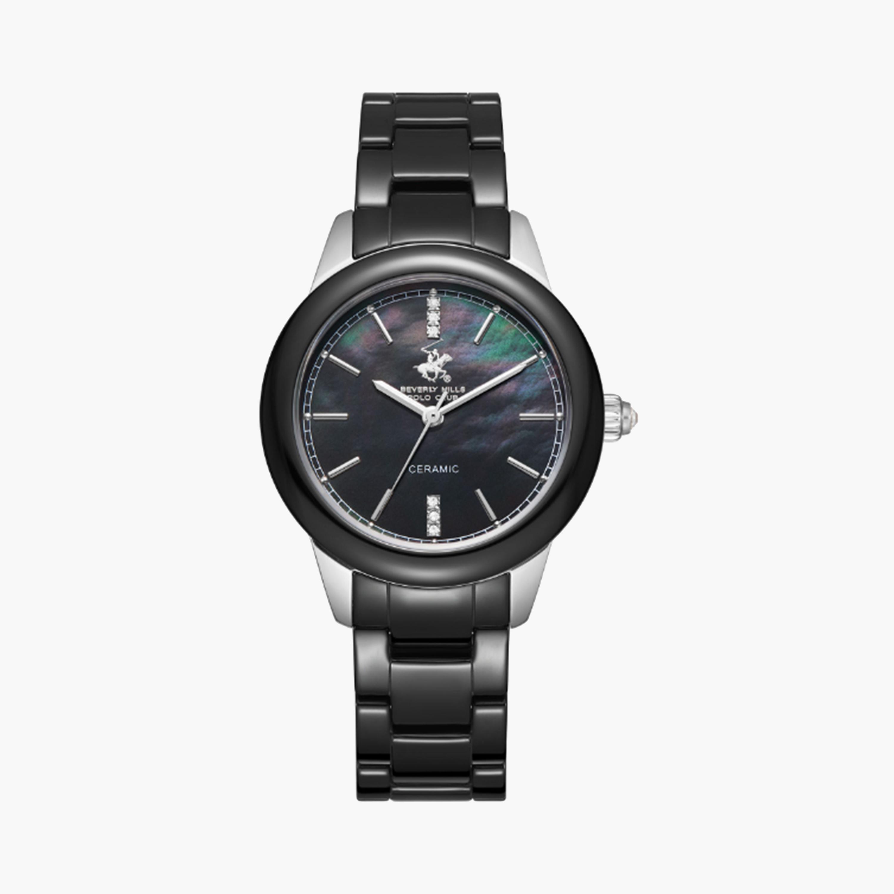 بيفرلي هيلز بولو كلوب- ساعة للنساء بسوار معدني أسود 35 ملم | BP3663X.351-women-watchesandjewellery-watches-image-1