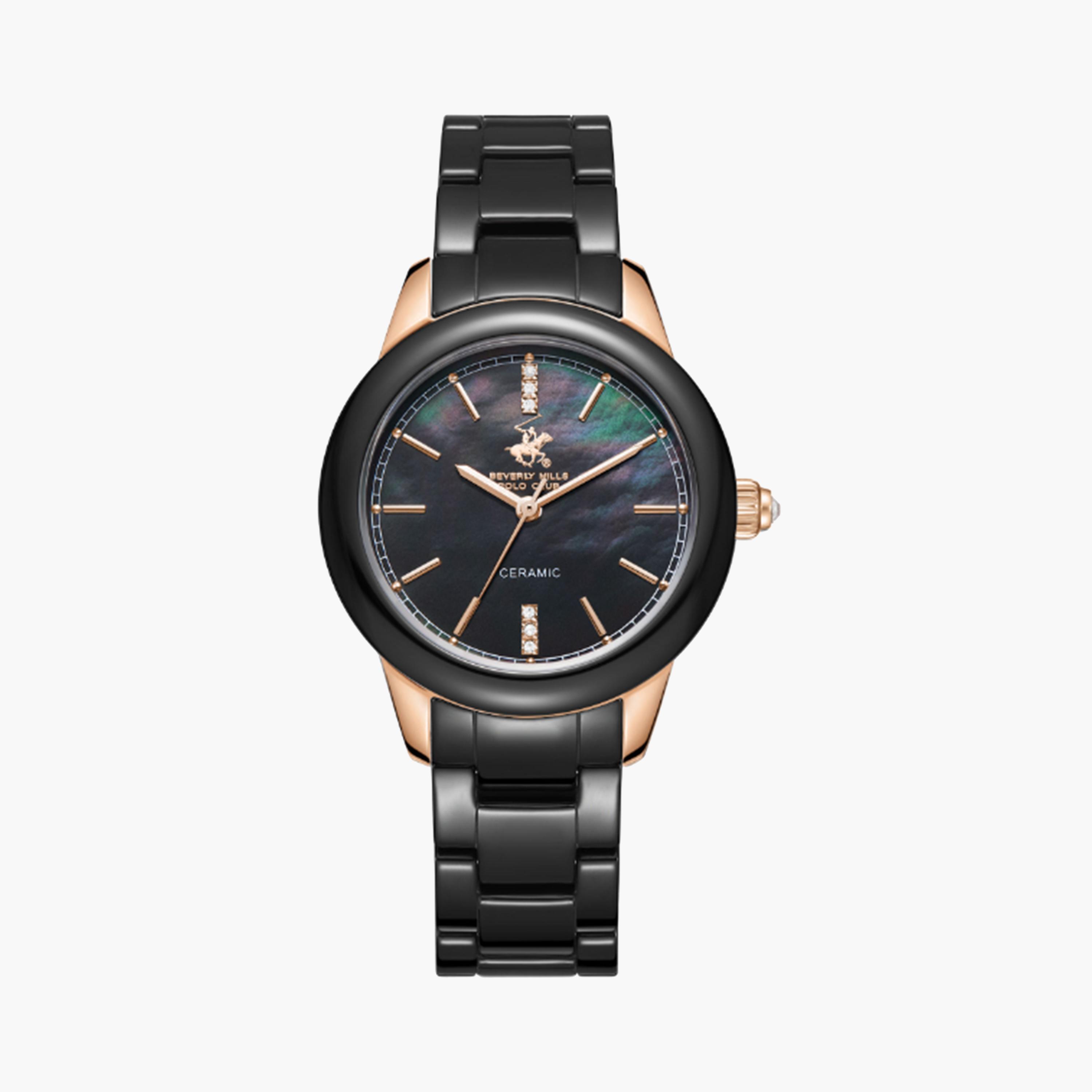 بيفرلي هيلز بولو كلوب- ساعة للنساء بسوار معدني أسود 35 ملم | BP3663X.451-women-watchesandjewellery-watches-image-1