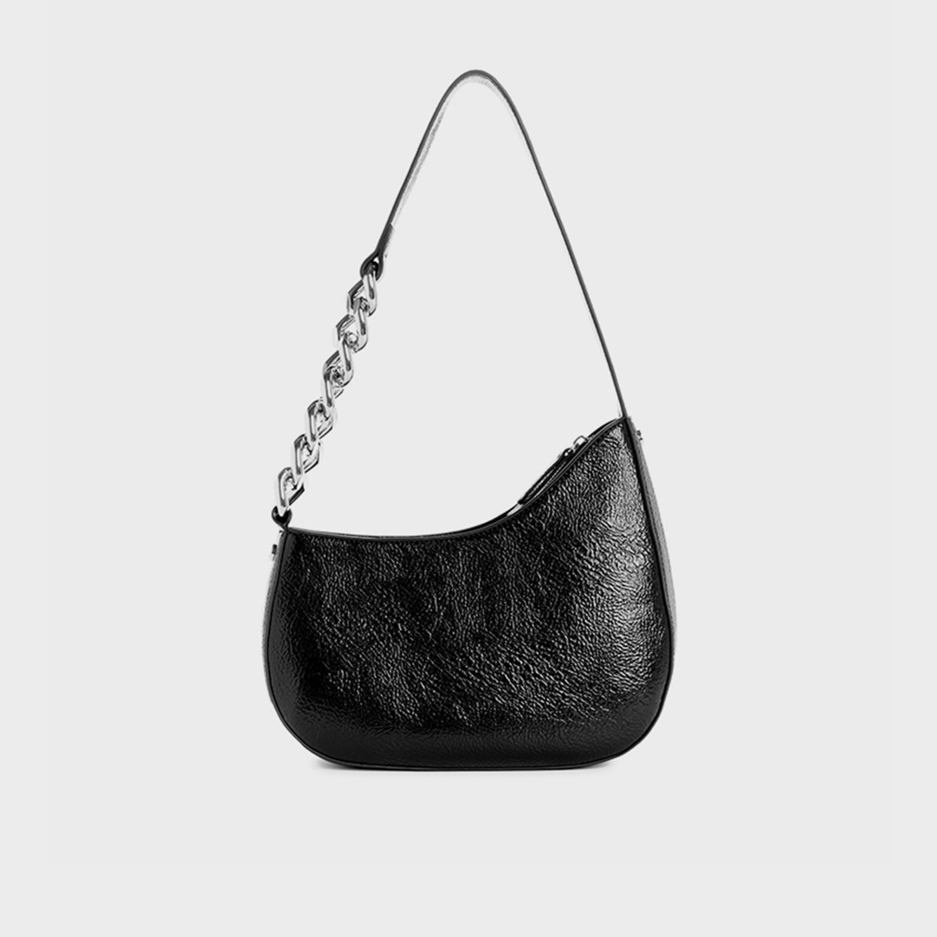 ناين ويست-  شنطة كتف سنا ذات المقبض المزدوج اغلاق بسحاب وحزام سلسلة-women-bagsandwallets-handbags-image-2