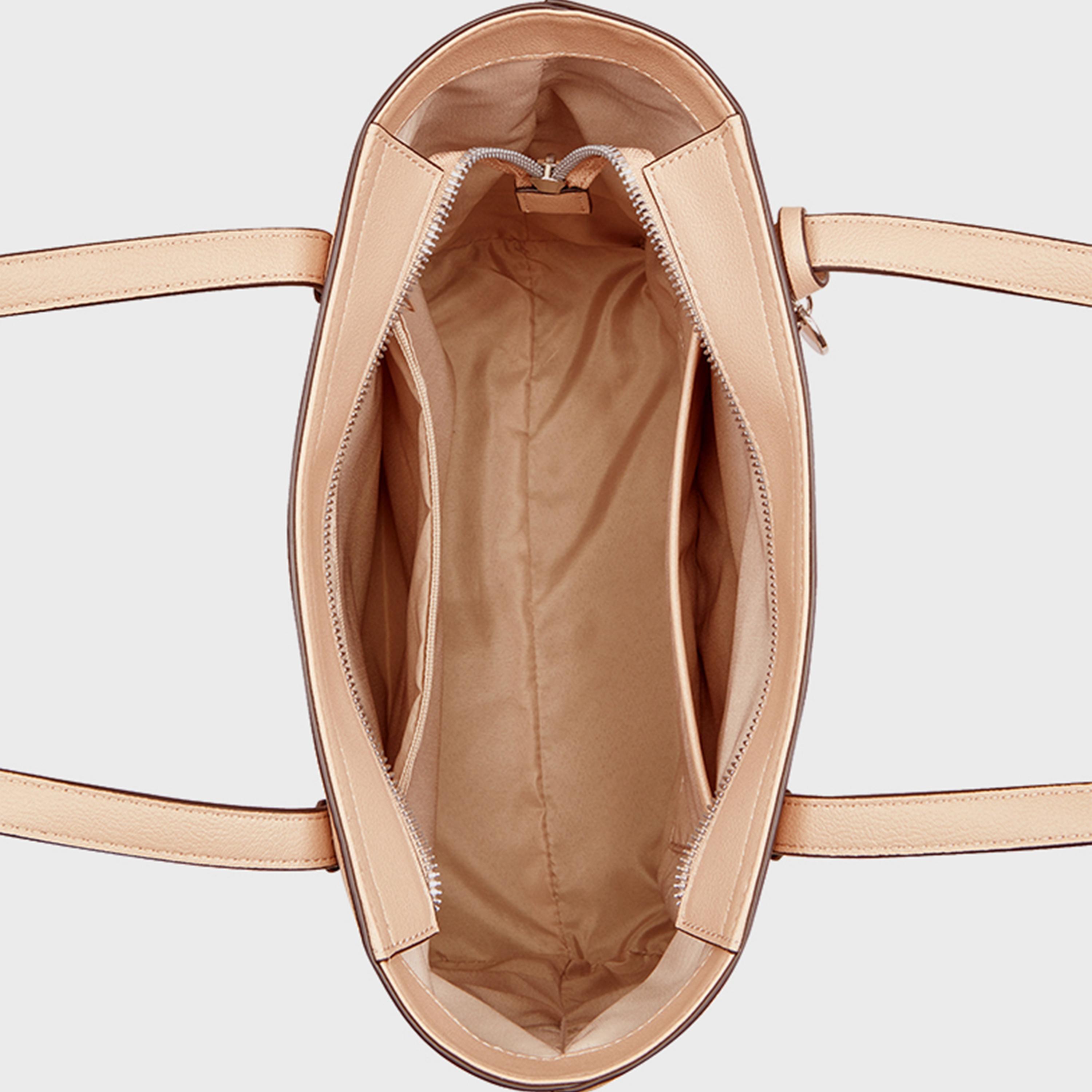 ناين ويست-  شنطة كتف مزدوجة المقبض فيولا ذات نسيج محكم اغلاق بسحاب-women-bagsandwallets-handbags-image-3