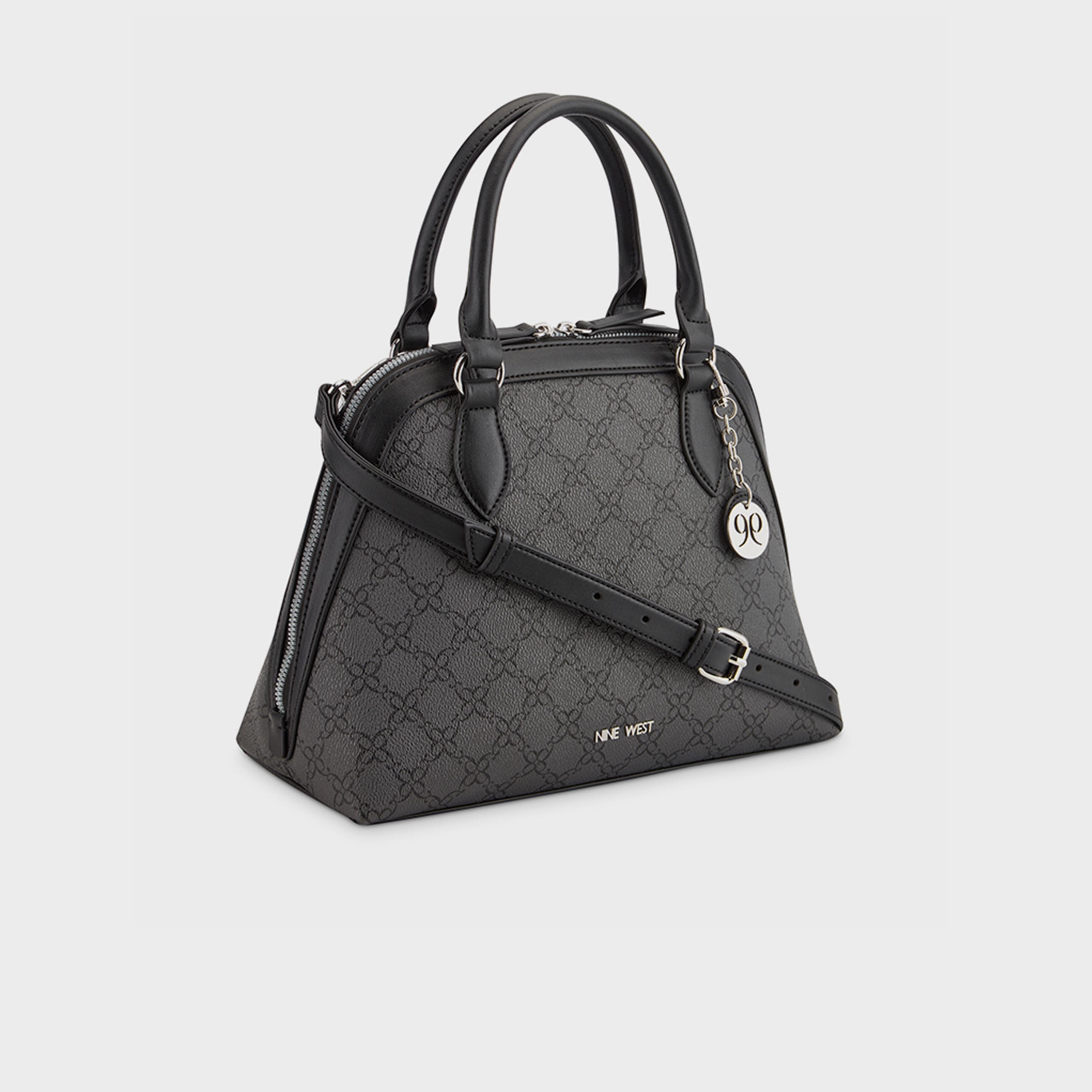 ناين ويست-  شنطة ساتشيل أنالي مونوغرام بمقبضين اغلاق بسحاب وحزام قابل للفصل-women-bagsandwallets-handbags-image-4