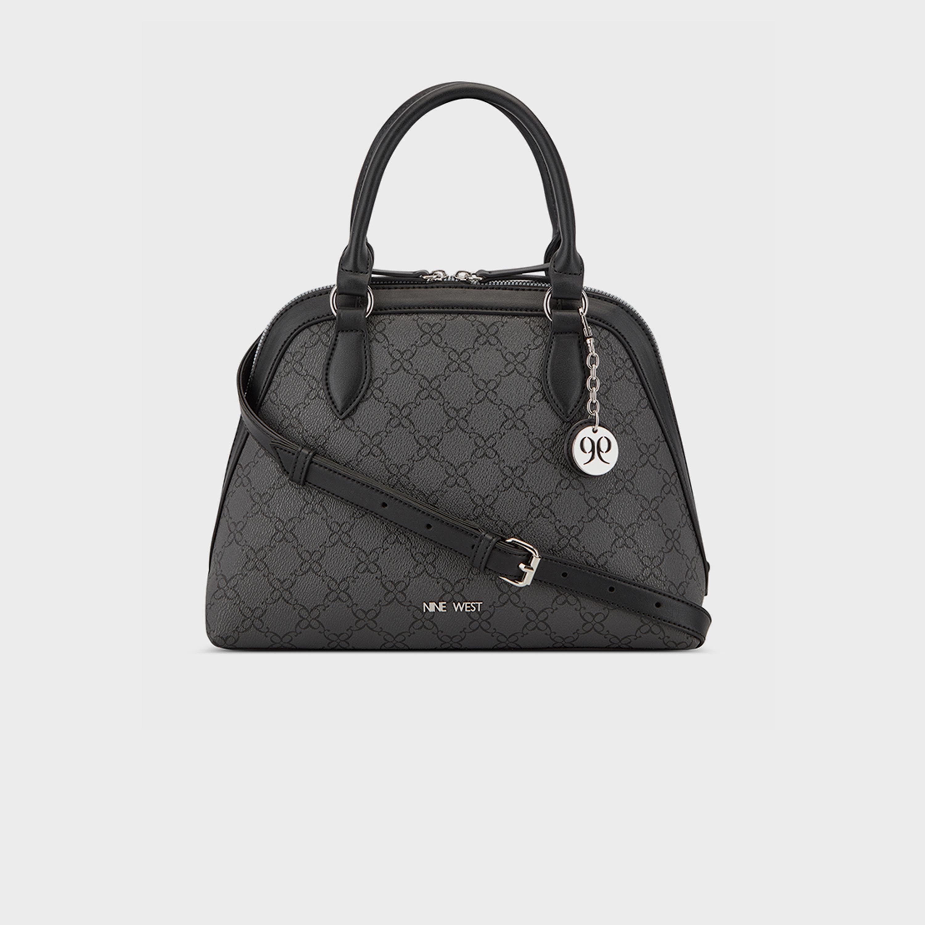 ناين ويست-  شنطة ساتشيل أنالي مونوغرام بمقبضين اغلاق بسحاب وحزام قابل للفصل-women-bagsandwallets-handbags-image-5