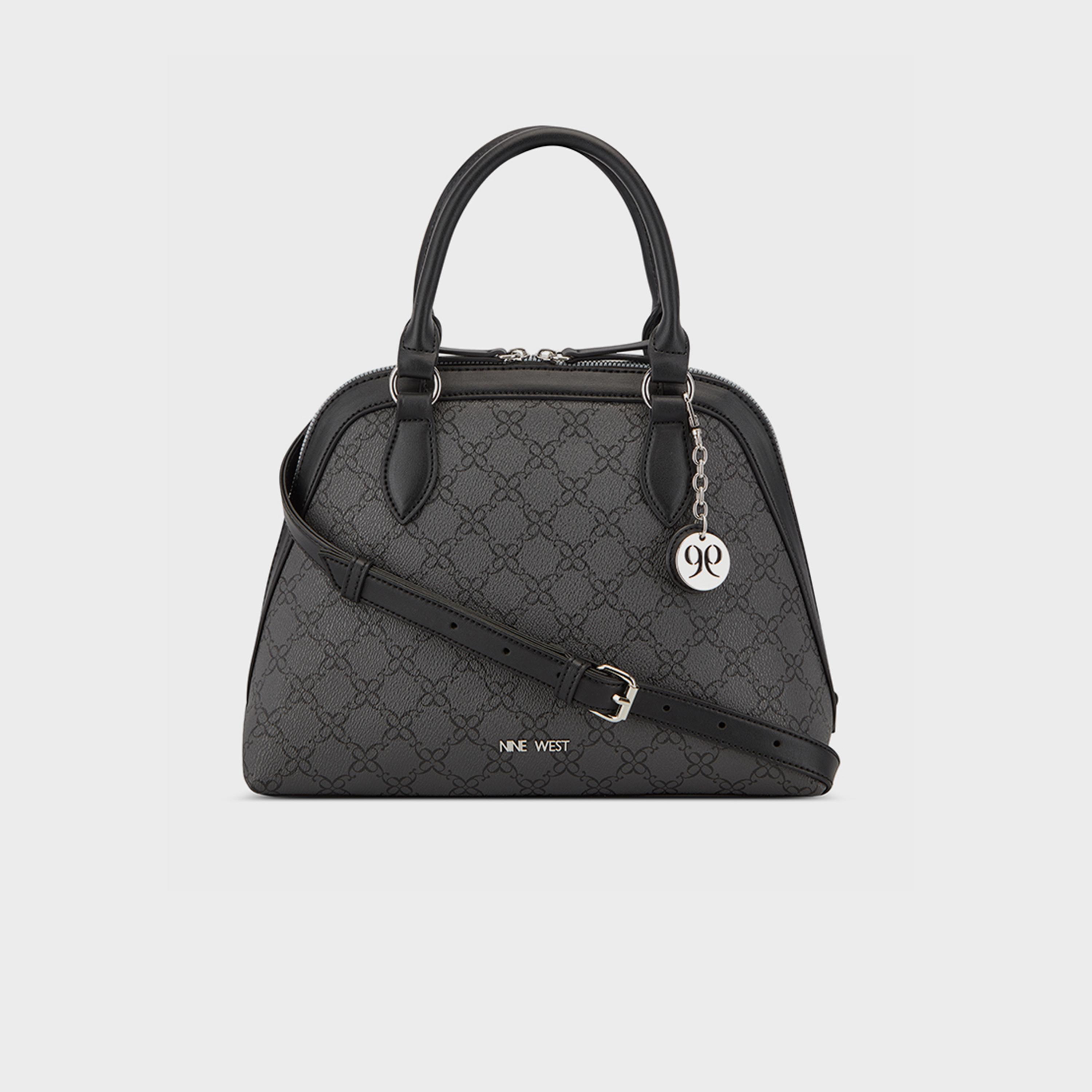 ناين ويست-  شنطة ساتشيل أنالي مونوغرام بمقبضين اغلاق بسحاب وحزام قابل للفصل-women-bagsandwallets-handbags-image-6