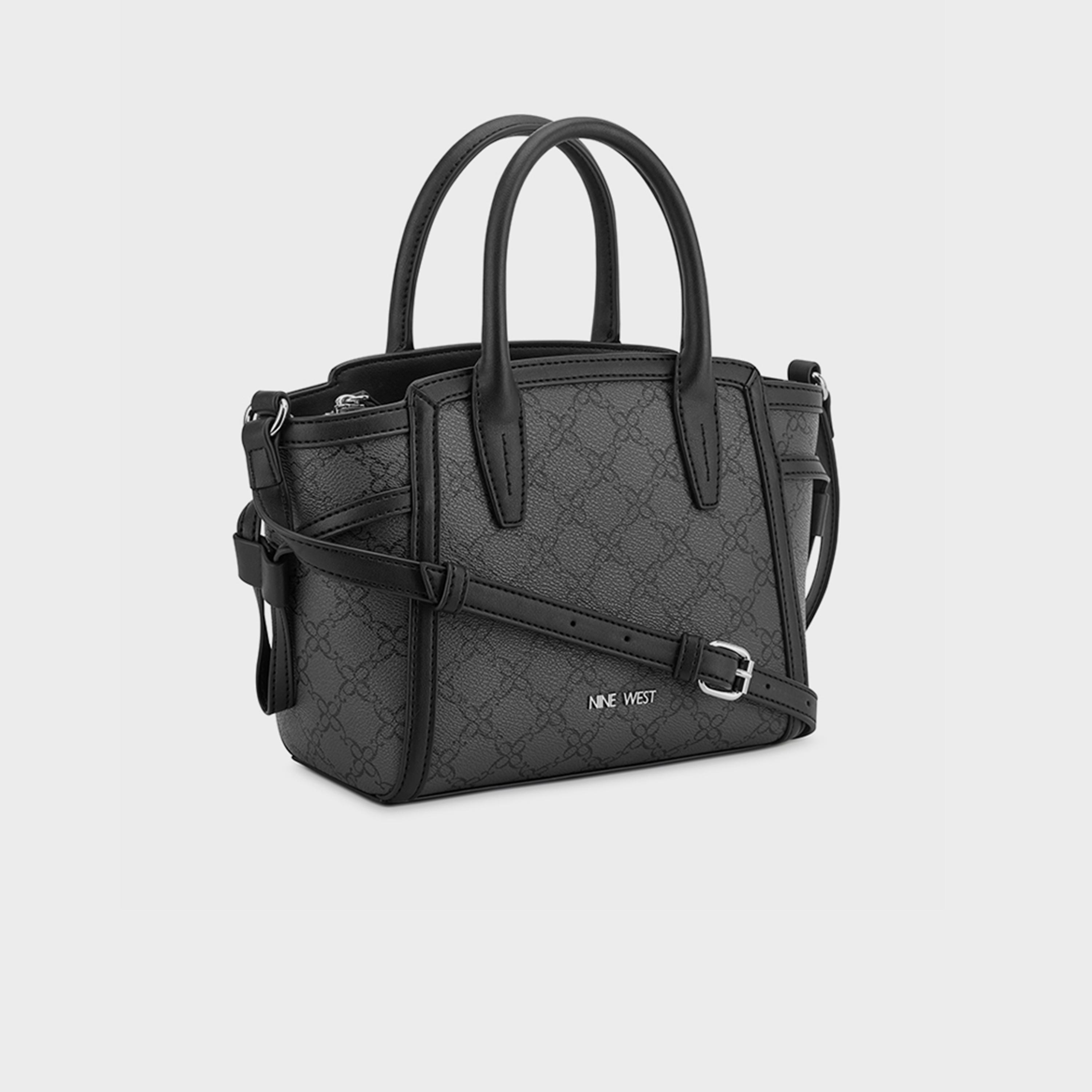 ناين ويست-  شنطة يد كايلر مونوغرام بمقبض مزدوج وإغلاق بسحاب وحزام قابل للفصل-women-bagsandwallets-handbags-image-4