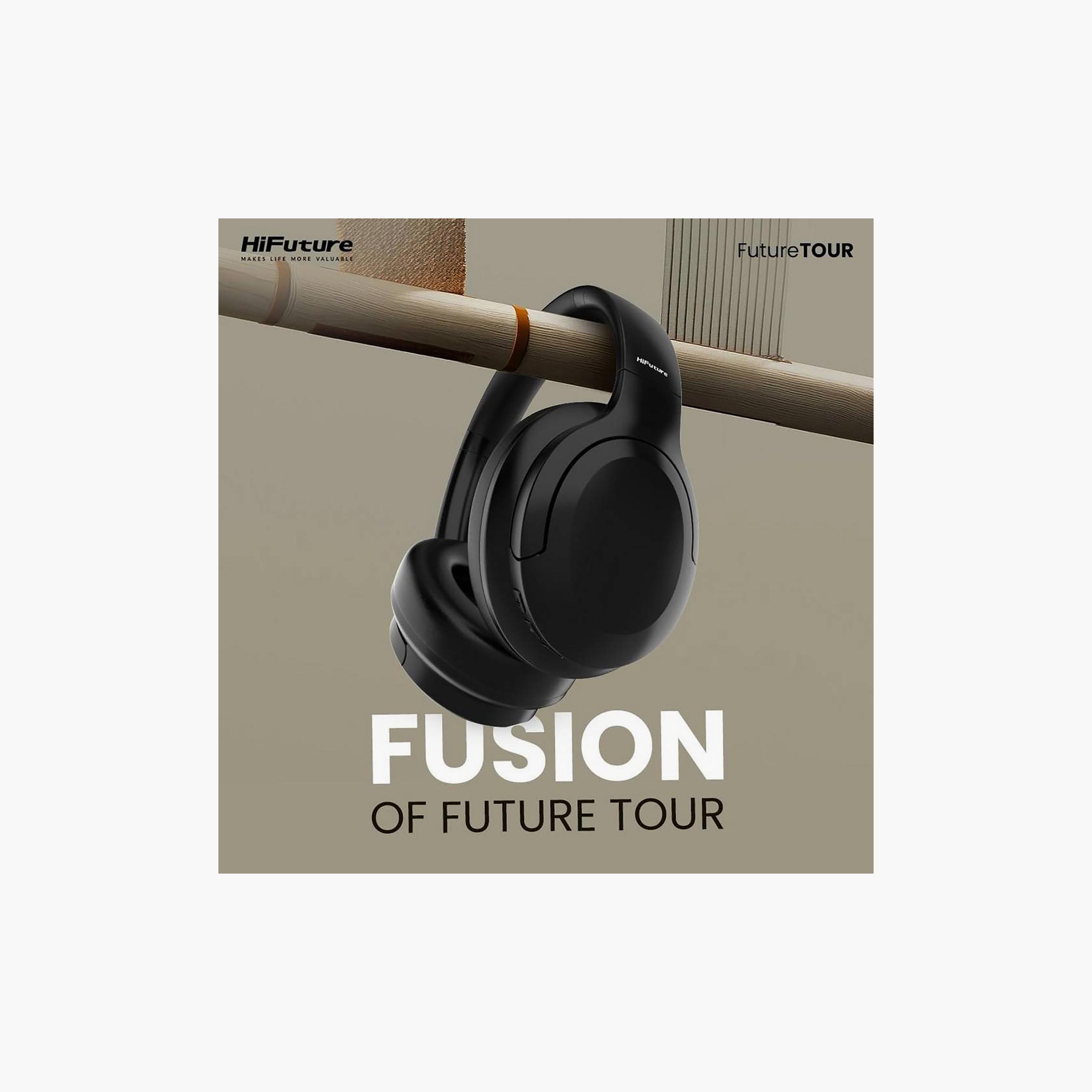 HiFuture FutureTour Over Ear ANC Headphones, Black, Wireless-electronics-headphonesandearphones-image-3