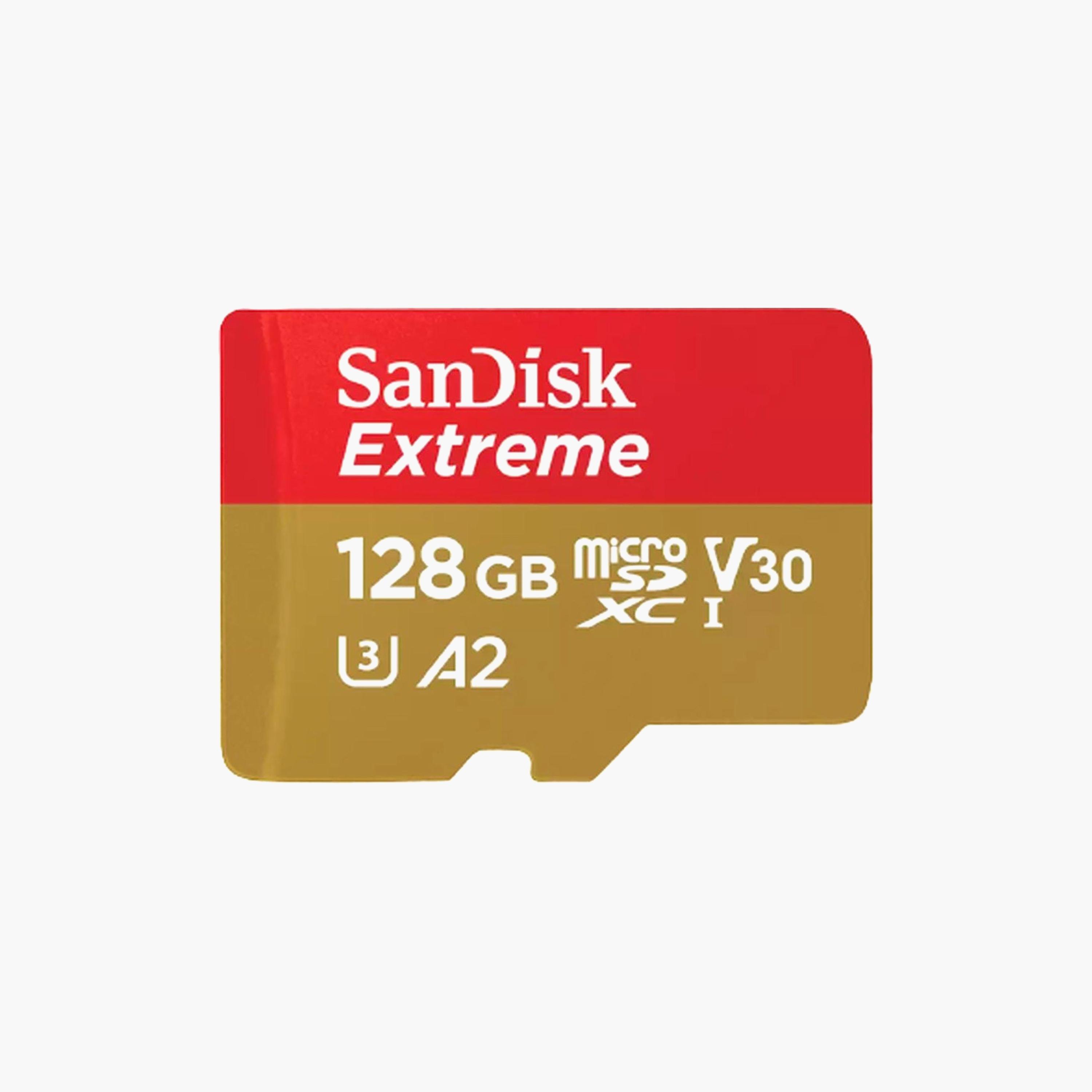 بطاقة ذاكرة سانديسك إكستريم MicroSD يو إتش إس 1 سعة 128 جيجا، لون أحمر وبيج | SDSQXAA-128G-GN6MN-electronics-accessories-mobileaccesories-image-1