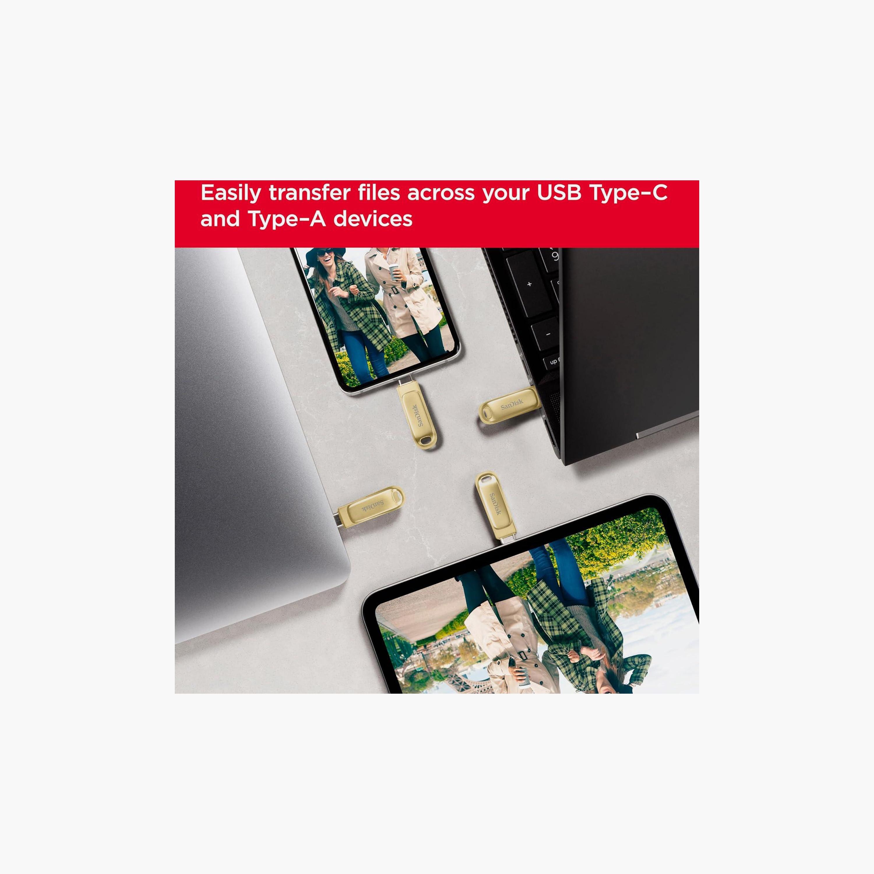 وحدة تخزين فلاش سانديسك ألترا دوال درايف لوكس USB 3.2 512 ج، لون ذهبي | SDDDC4-512G-G46GD-electronics-accessories-computeraccesories-image-3