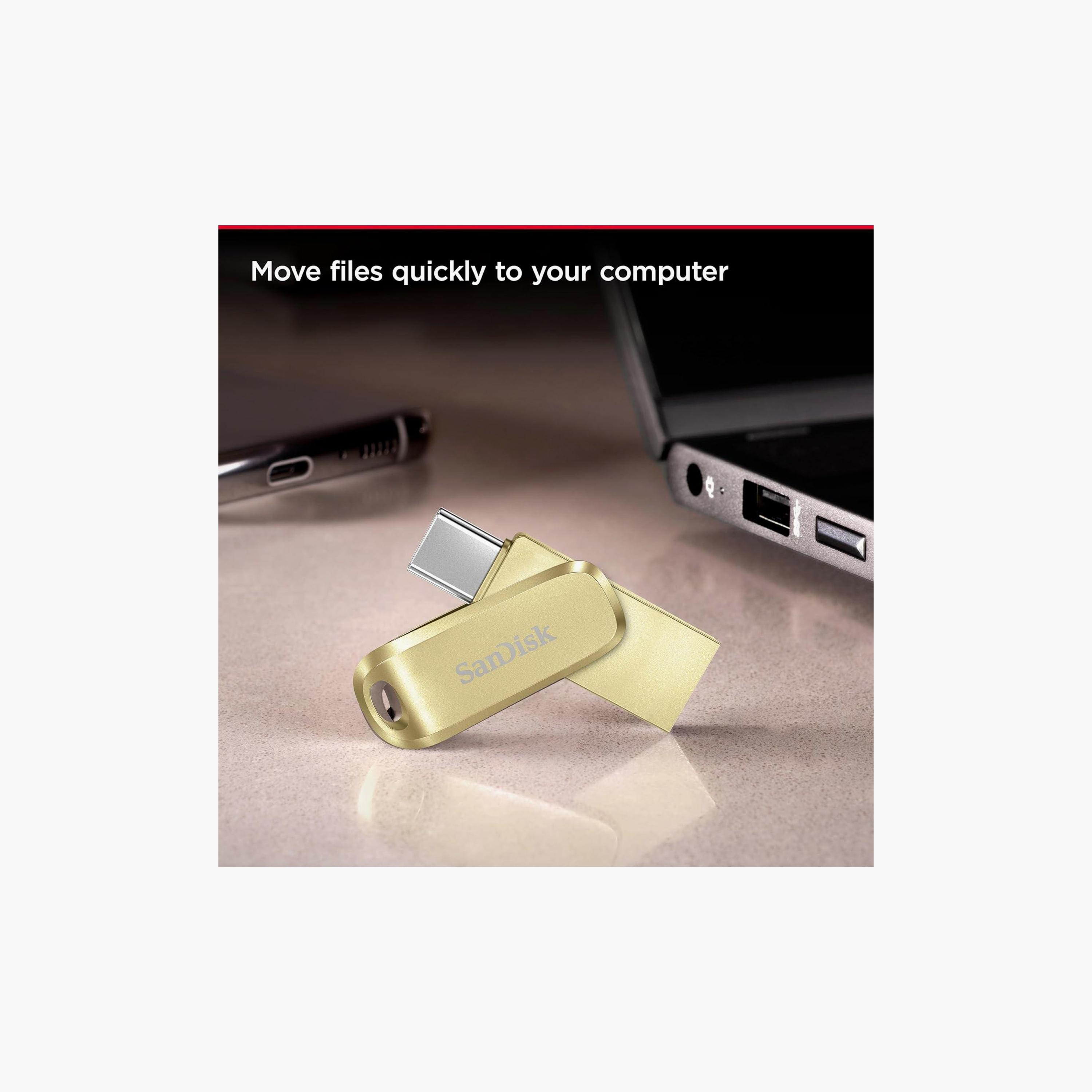 وحدة تخزين فلاش سانديسك ألترا دوال درايف لوكس USB 3.2 512 ج، لون ذهبي | SDDDC4-512G-G46GD-electronics-accessories-computeraccesories-image-4
