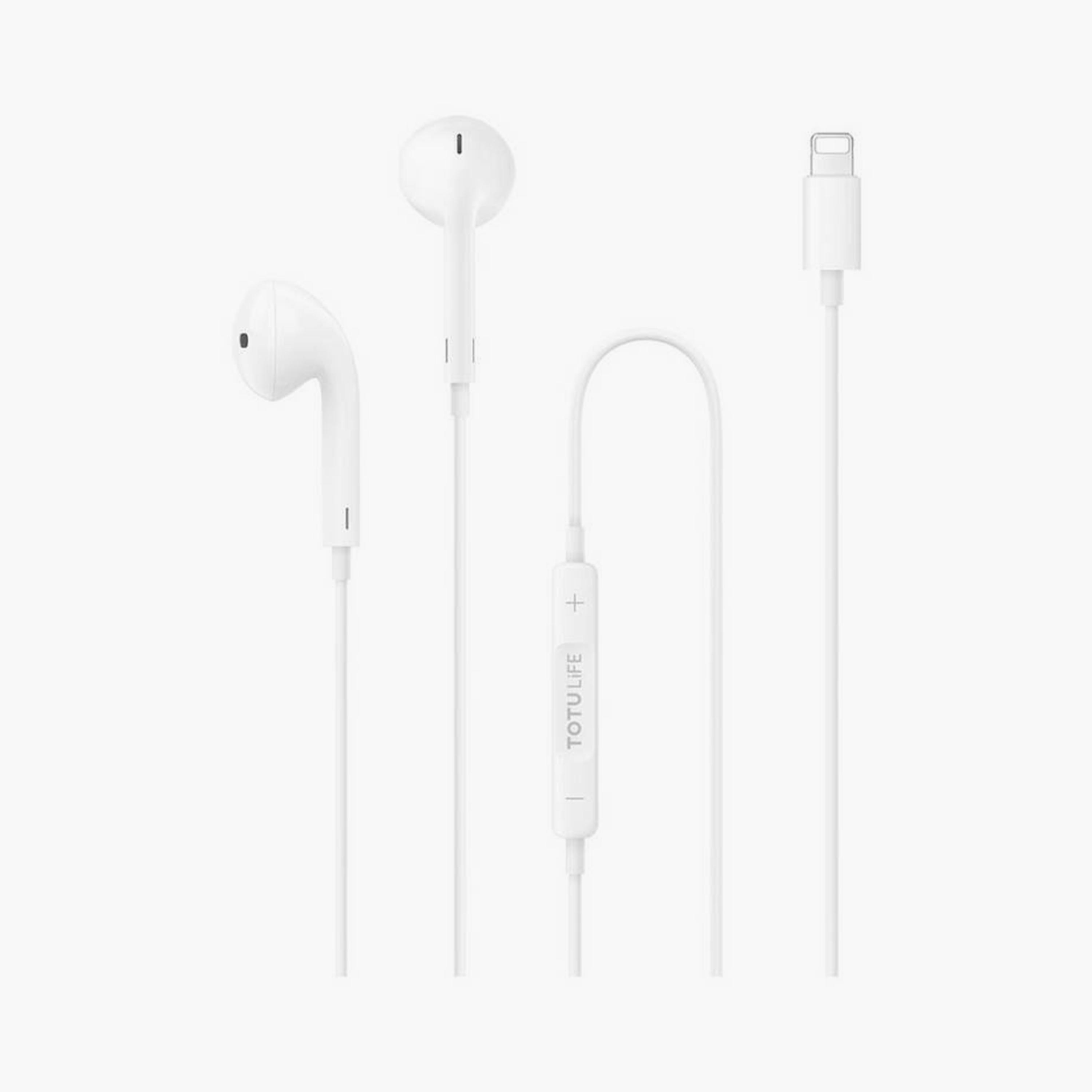 TotuDesign Pure Series Lightning Stereo Earphone White|T-EPHPURLTWH-electronics-headphonesandearphones-image-2